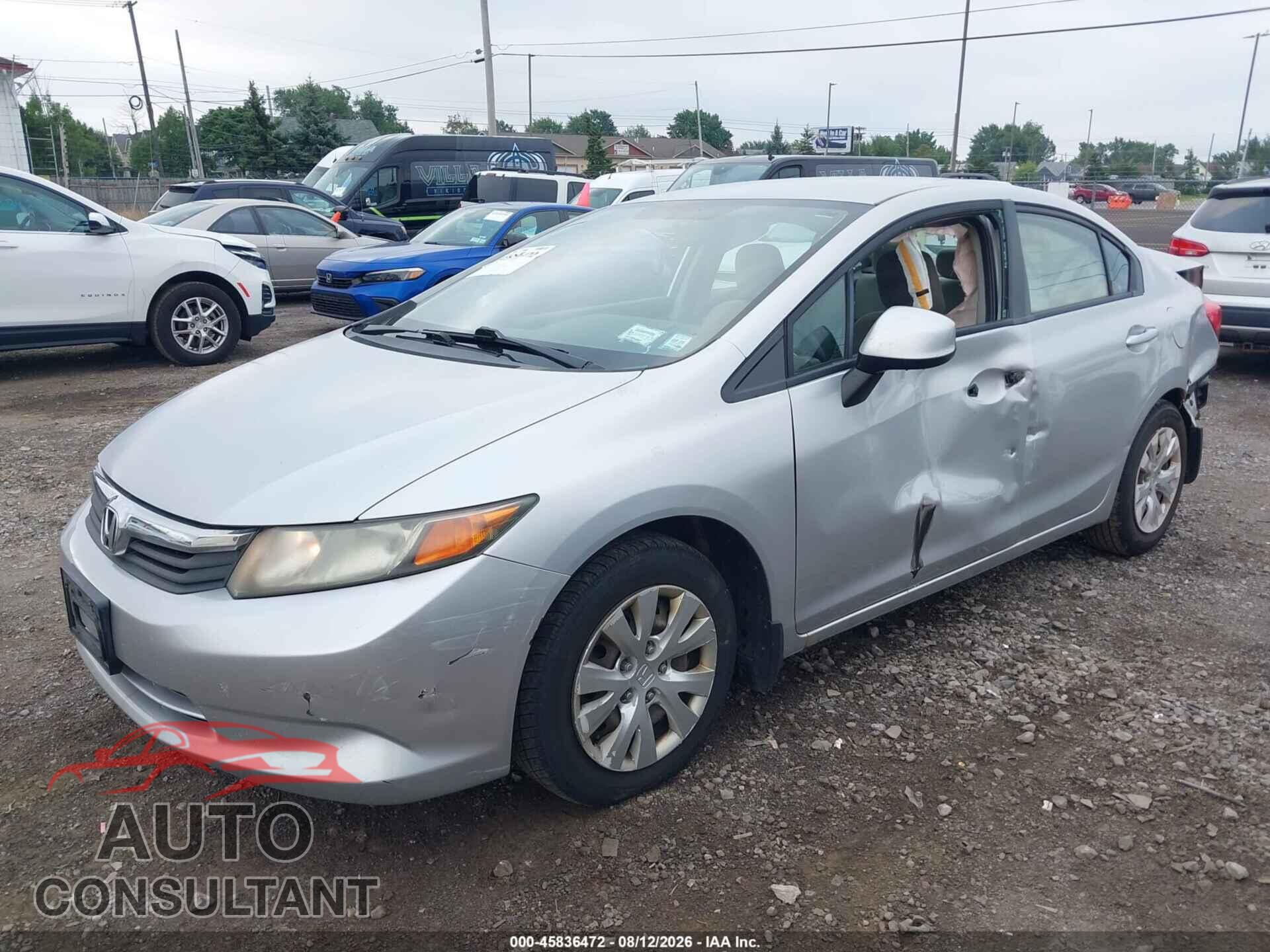 HONDA CIVIC 2012 - 2HGFB2F54CH314819