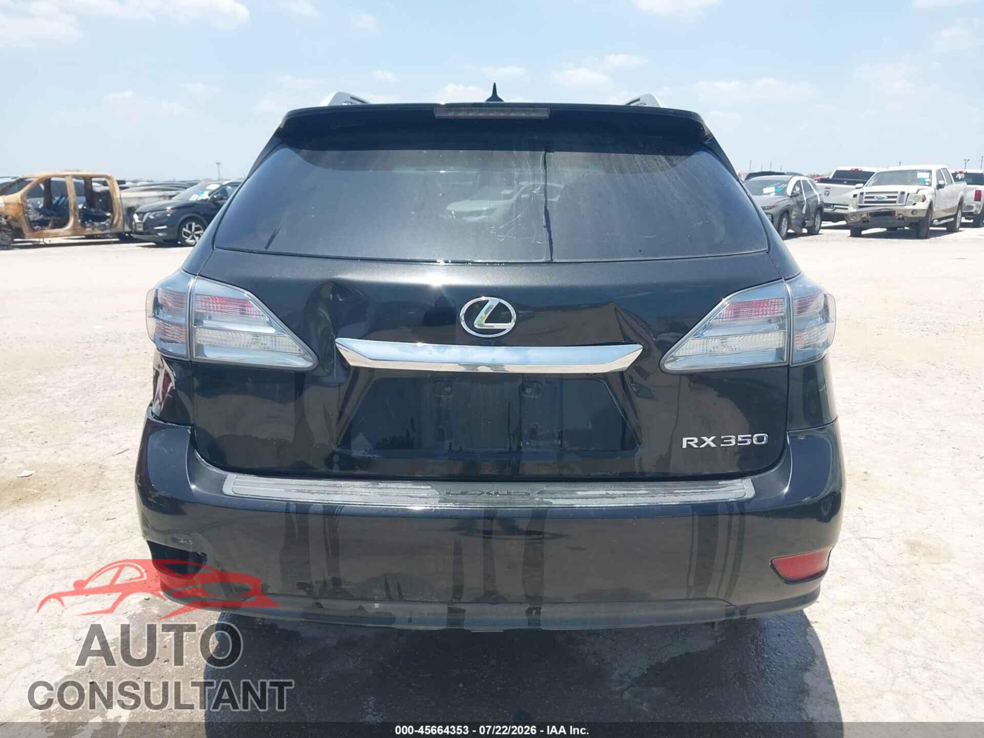 LEXUS RX 350 2012 - 2T2BK1BA5CC143269