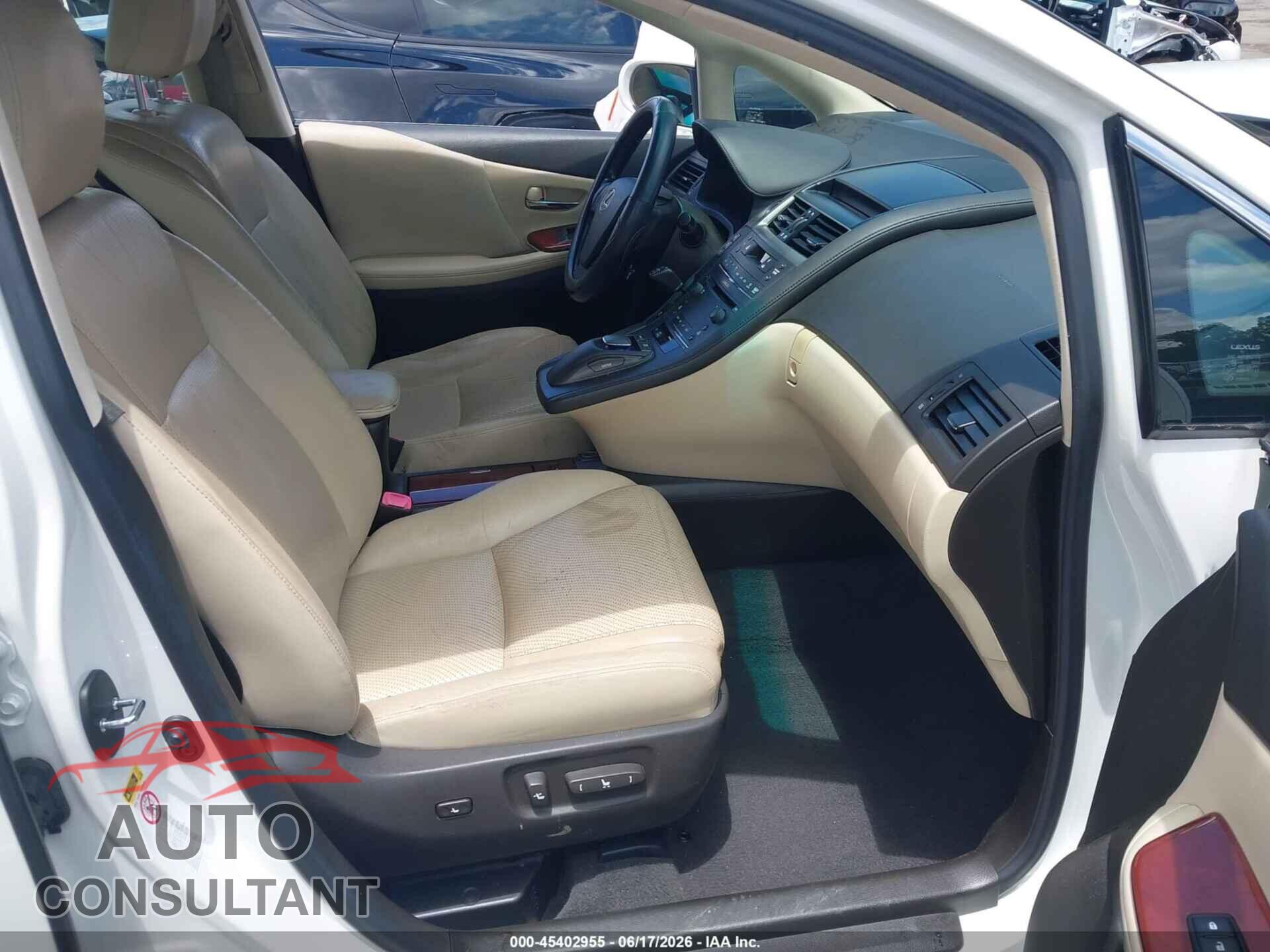 LEXUS HS 250H 2010 - JTHBB1BA2A2026375