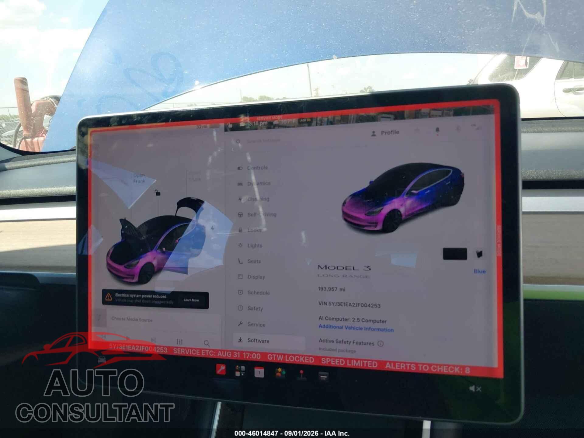 TESLA MODEL 3 2018 - 5YJ3E1EA2JF004253