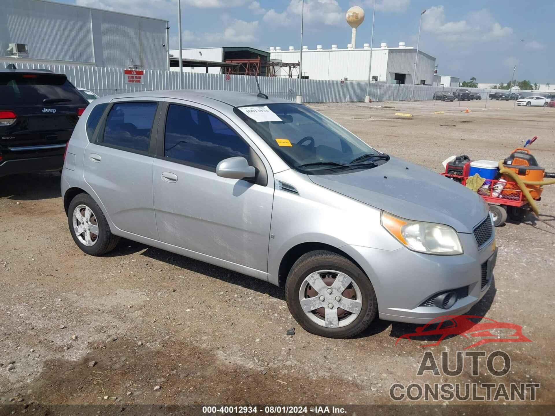 CHEVROLET AVEO 2009 - KL1TD66EX9B311676