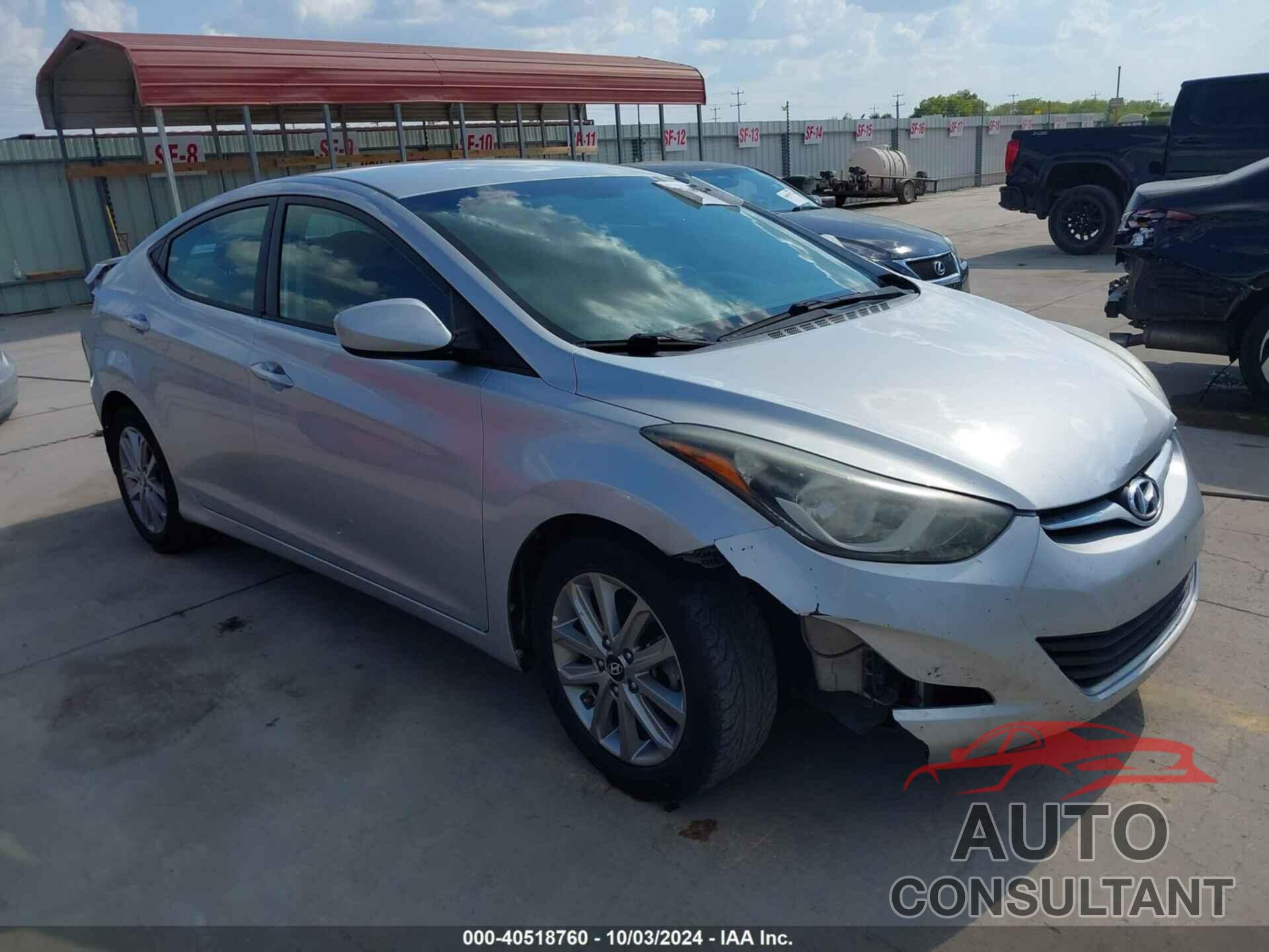 HYUNDAI ELANTRA 2014 - 5NPDH4AE8EH493741