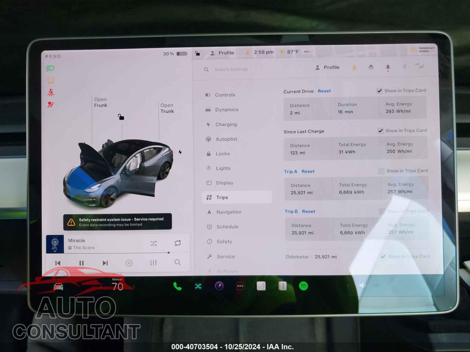 TESLA MODEL 3 2021 - 5YJ3E1EB9MF848836