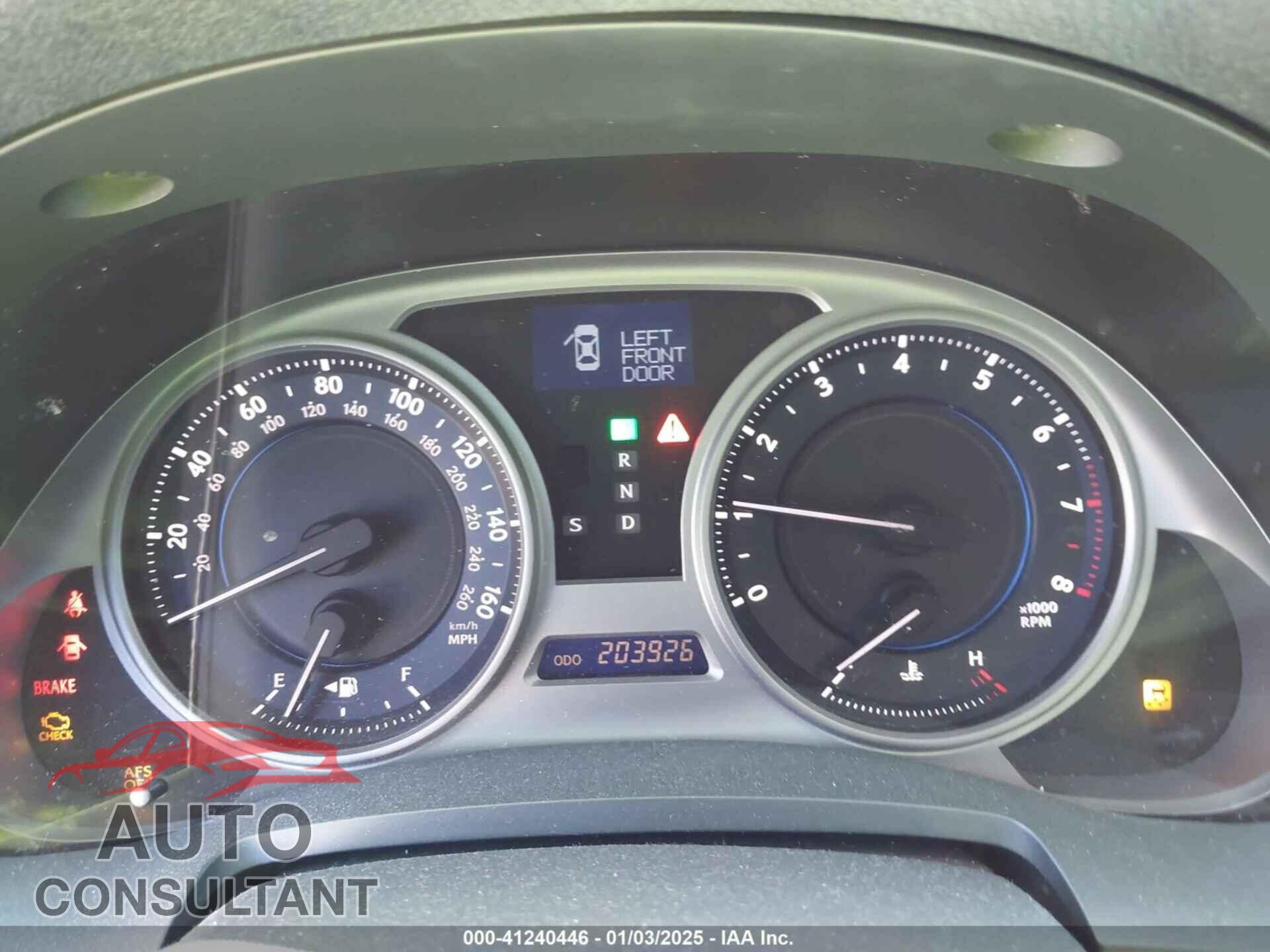 LEXUS IS 250 2010 - JTHBF5C28A2094599