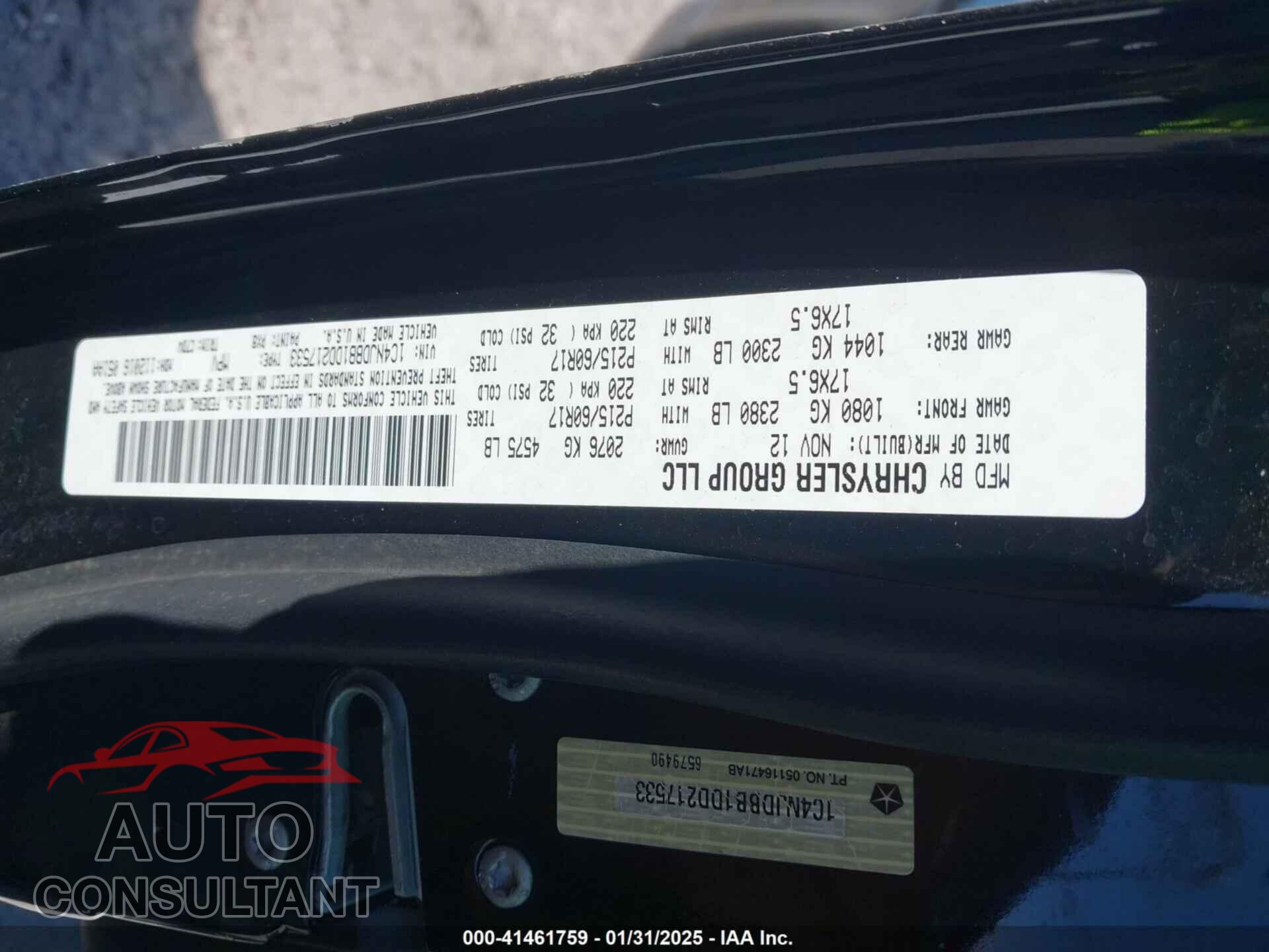 JEEP COMPASS 2013 - 1C4NJDBB1DD217533