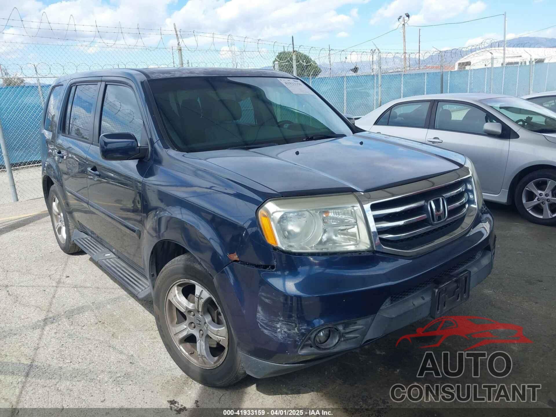 HONDA PILOT 2012 - 5FNYF3H72CB039327