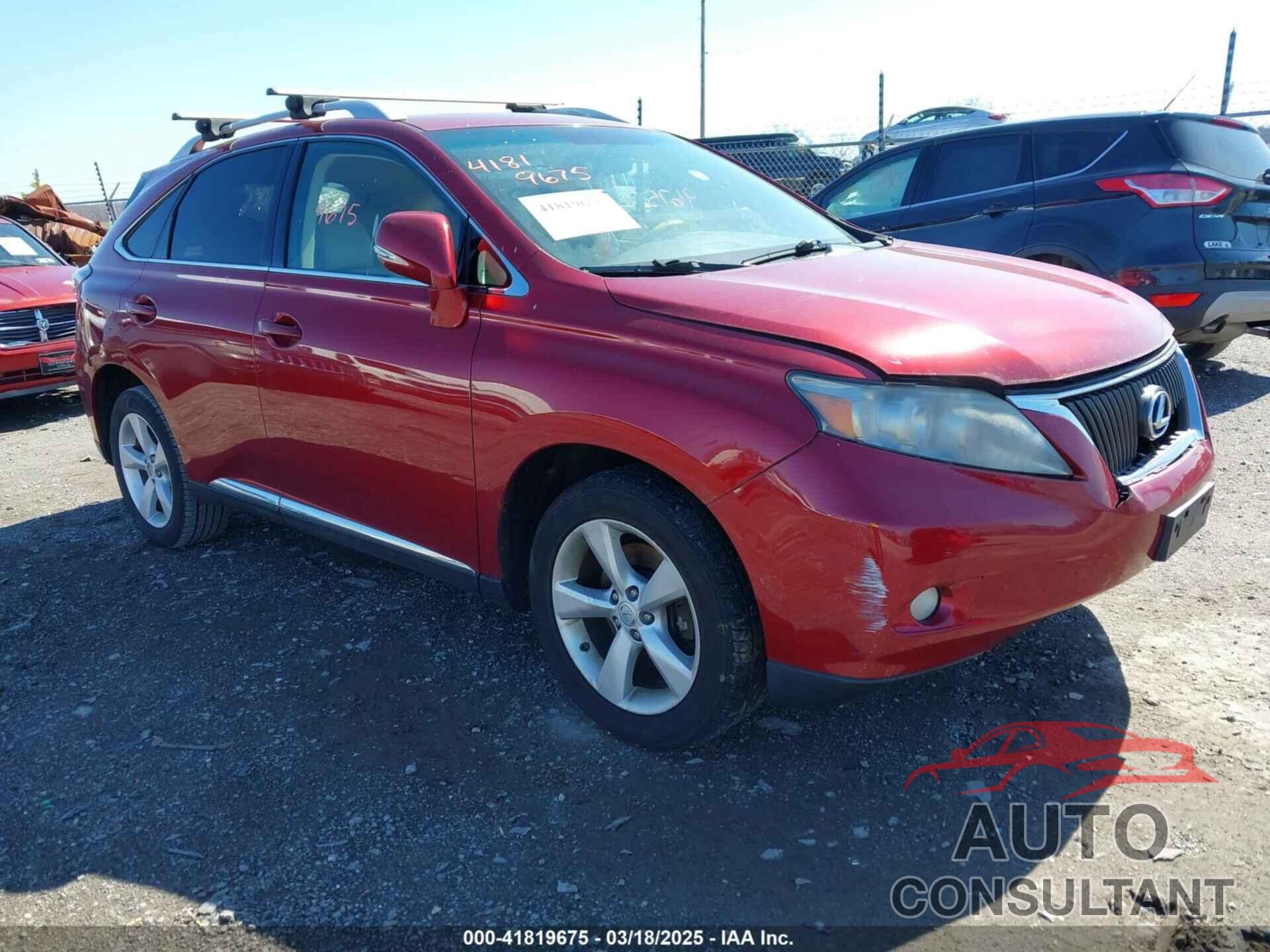 LEXUS RX 350 2012 - 2T2BK1BA4CC138886