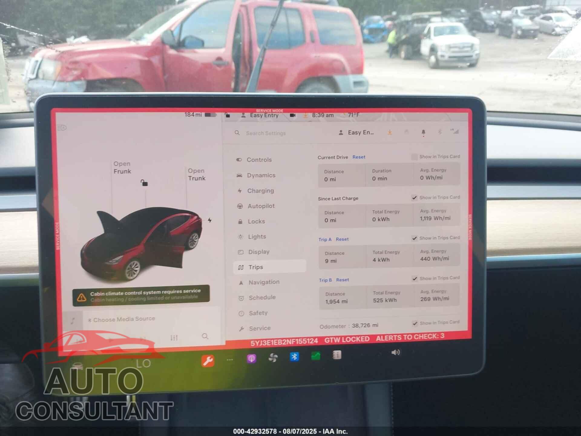 TESLA MODEL 3 2022 - 5YJ3E1EB2NF155124