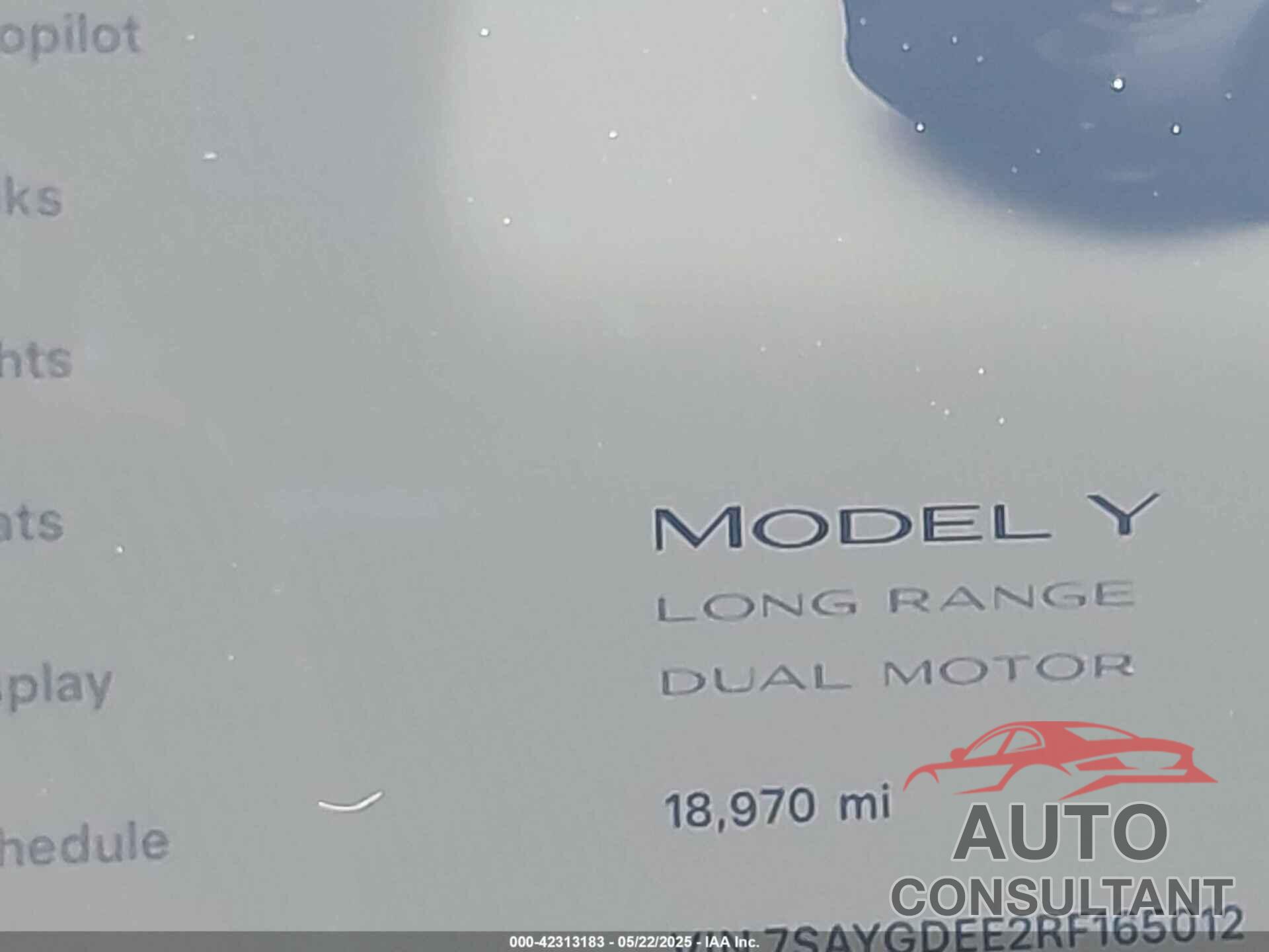 TESLA MODEL Y 2024 - 7SAYGDEE2RF165012