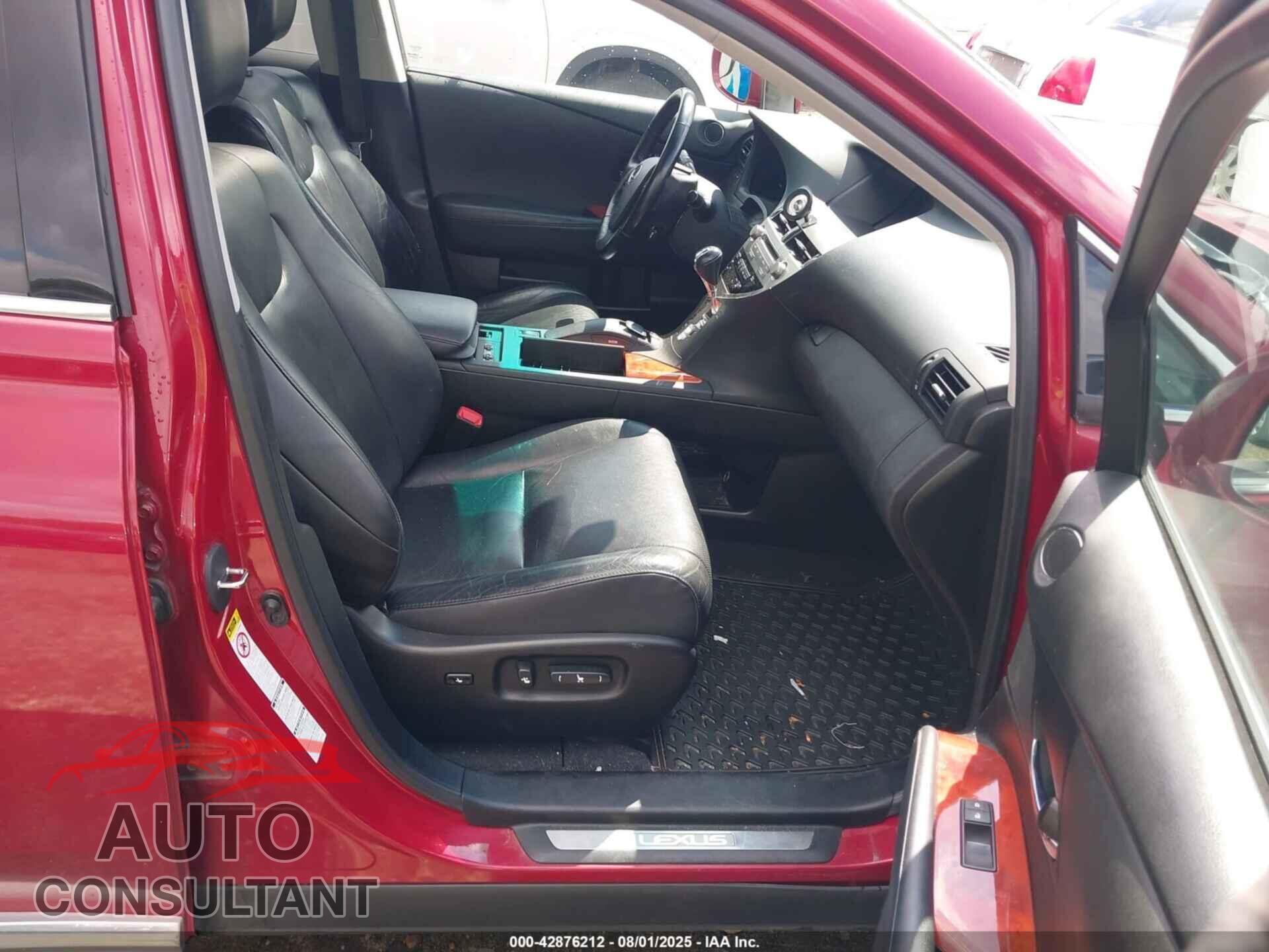 LEXUS RX 350 2011 - 2T2BK1BA6BC091925