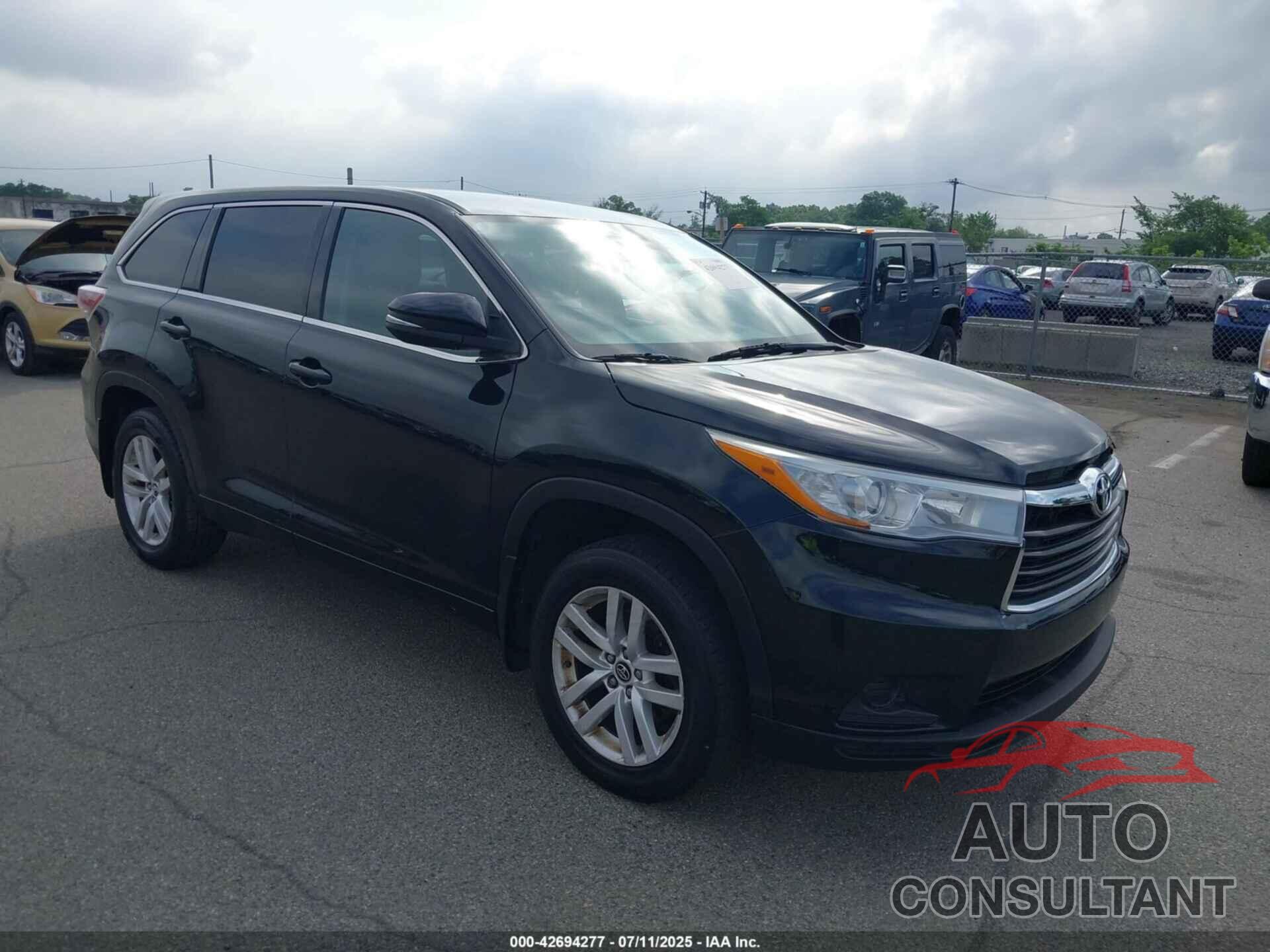 TOYOTA HIGHLANDER 2016 - 5TDBKRFH2GS279608