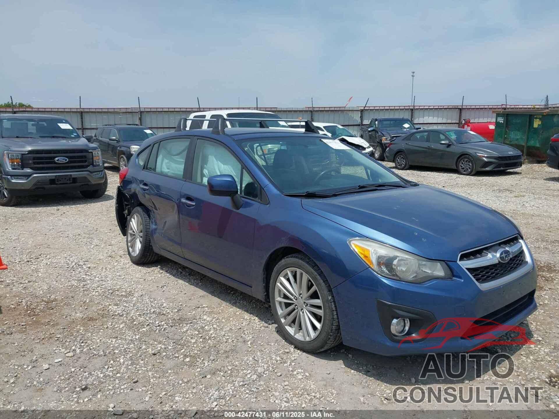 SUBARU IMPREZA 2012 - JF1GPAG62CH216874