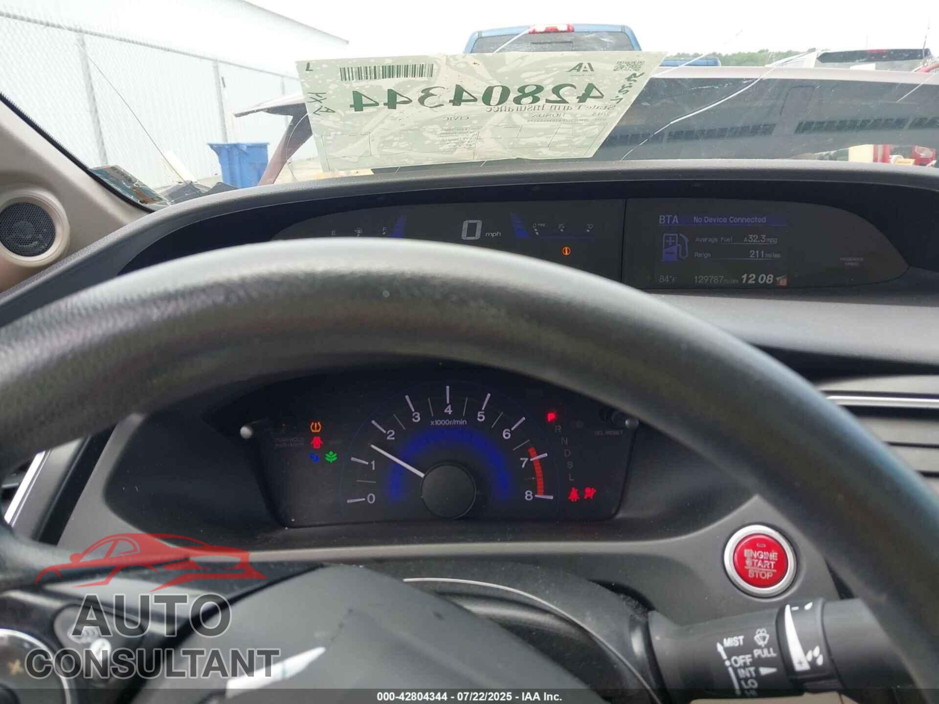 HONDA CIVIC 2015 - 2HGFB2F85FH553178