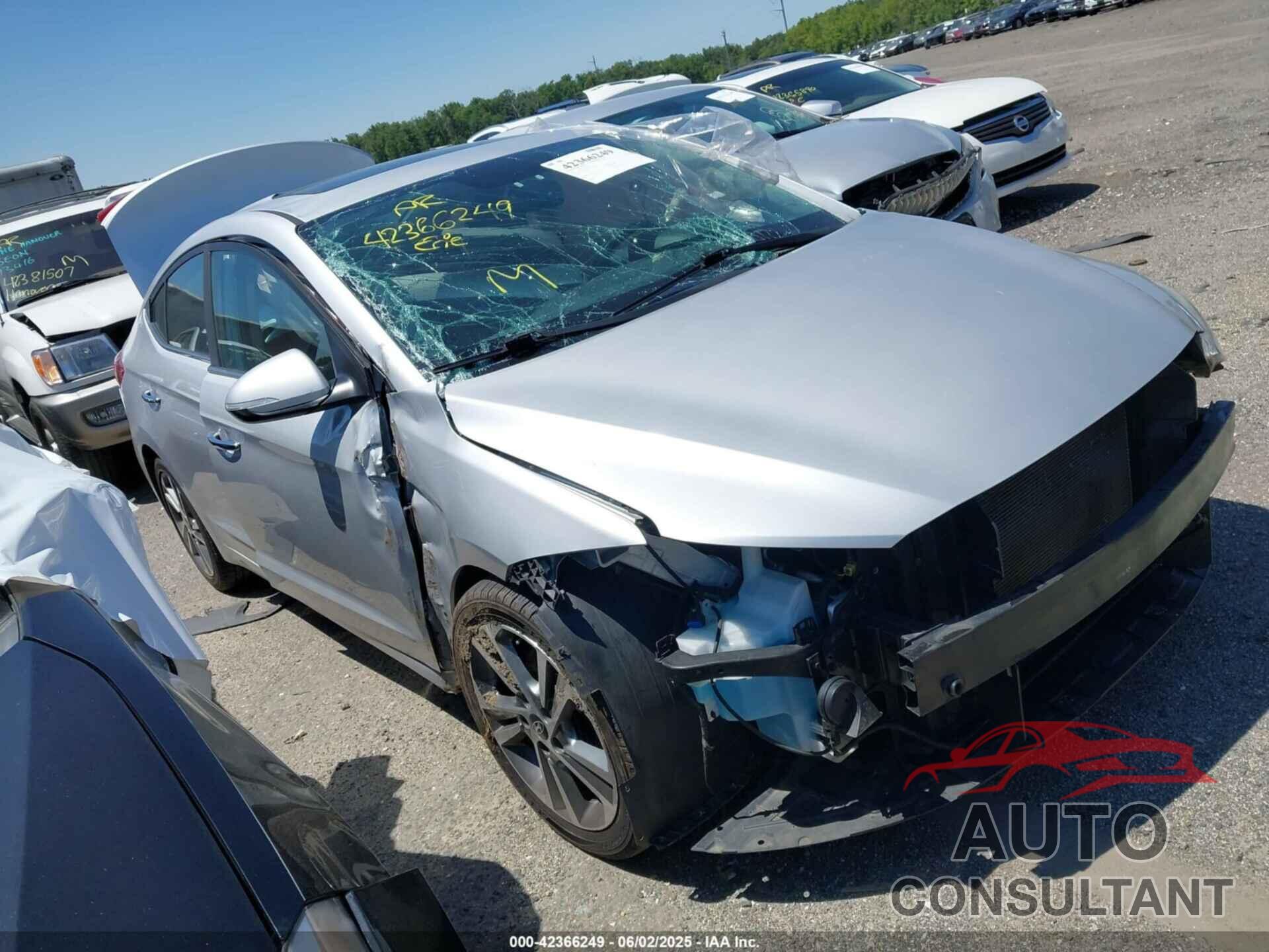 HYUNDAI ELANTRA 2017 - KMHD84LF4HU062020