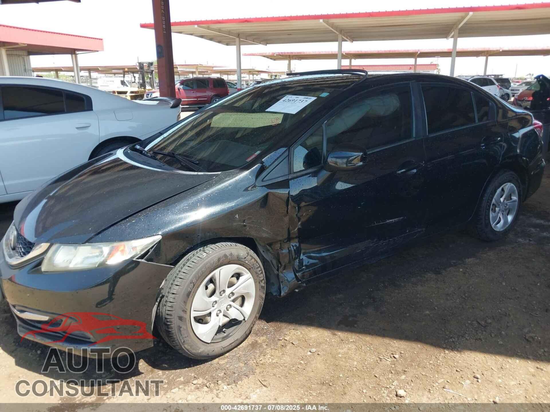 HONDA CIVIC 2013 - 19XFB2F50DE278686