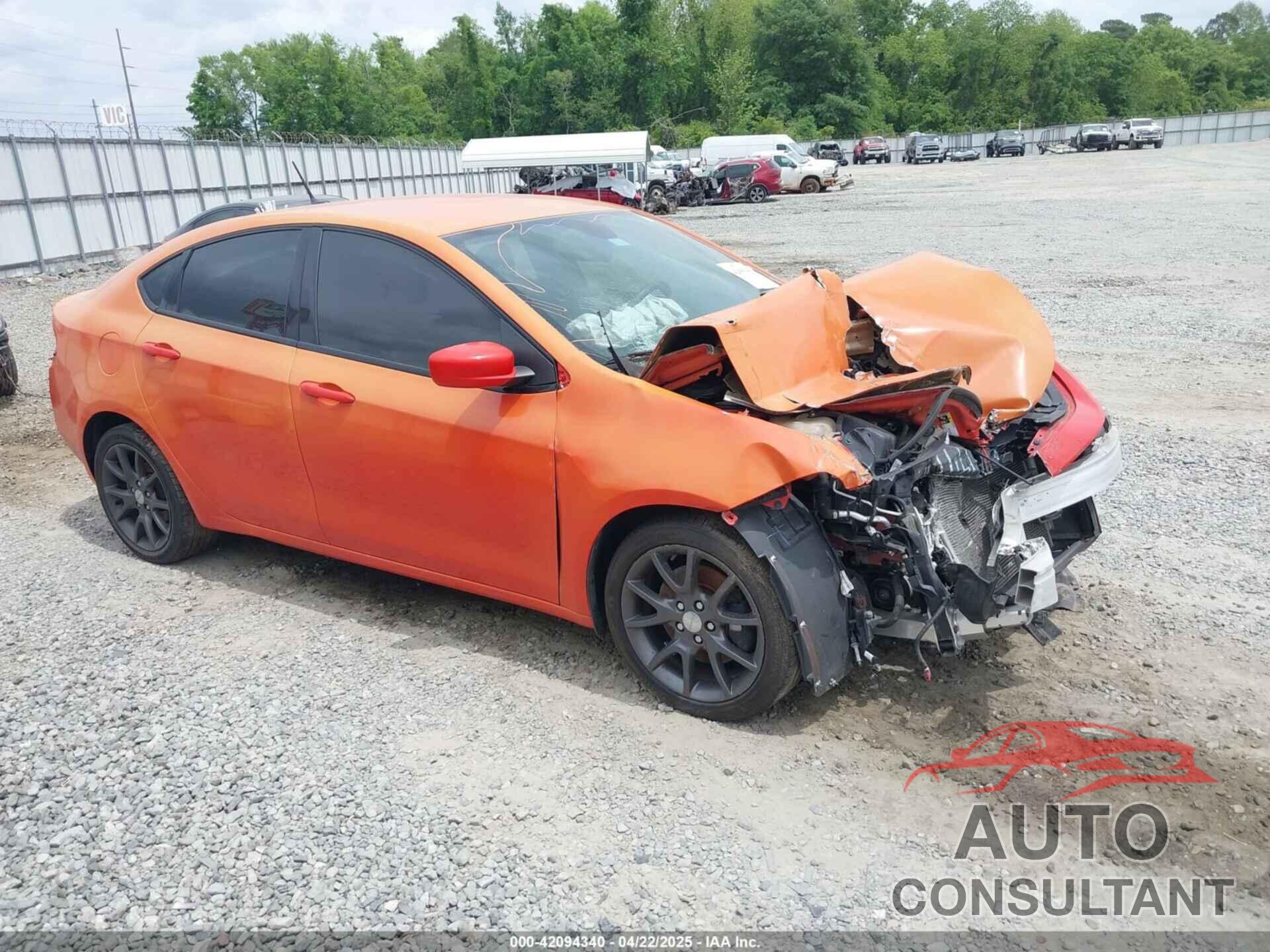 DODGE DART 2015 - 1C3CDFBB2FD403292