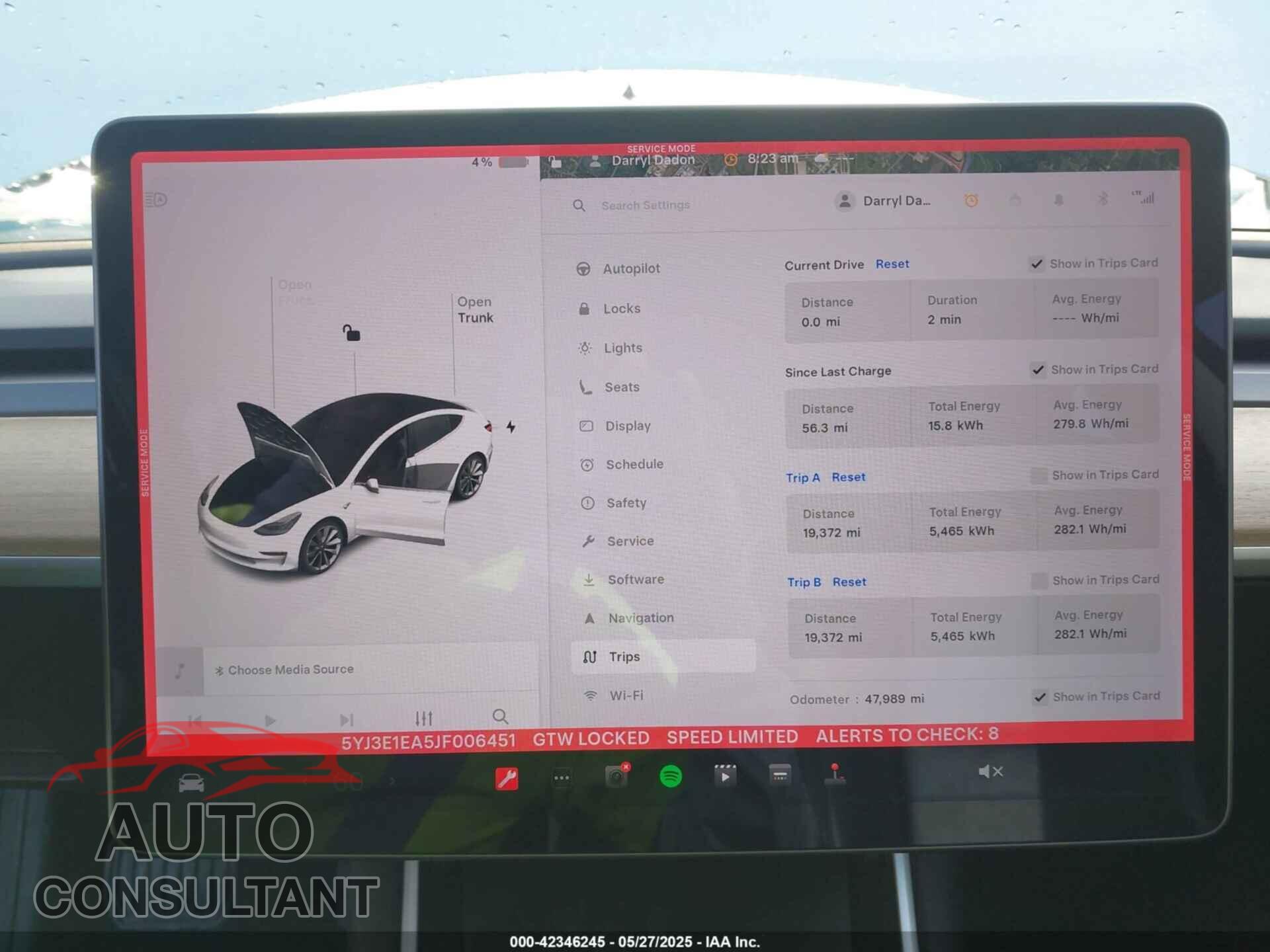 TESLA MODEL 3 2018 - 5YJ3E1EA5JF006451