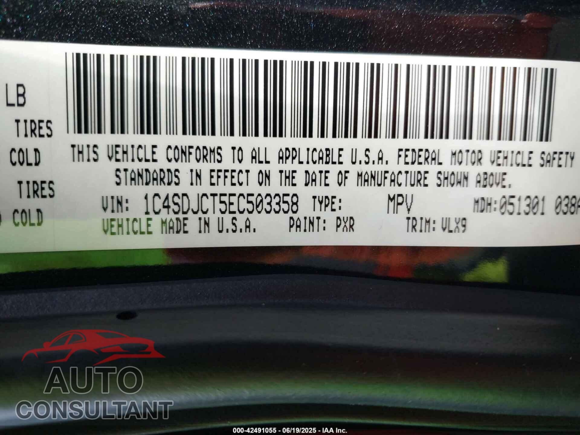 DODGE DURANGO 2014 - 1C4SDJCT5EC503358