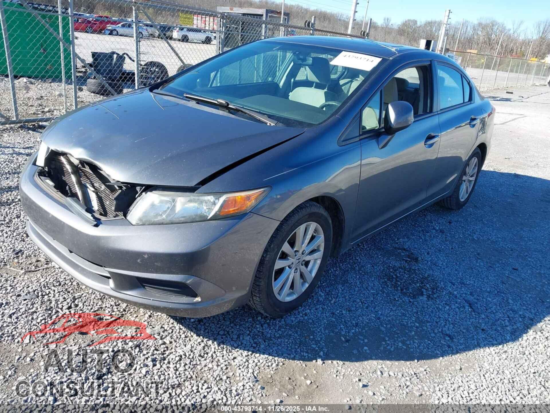 HONDA CIVIC 2012 - 19XFB2F87CE110472