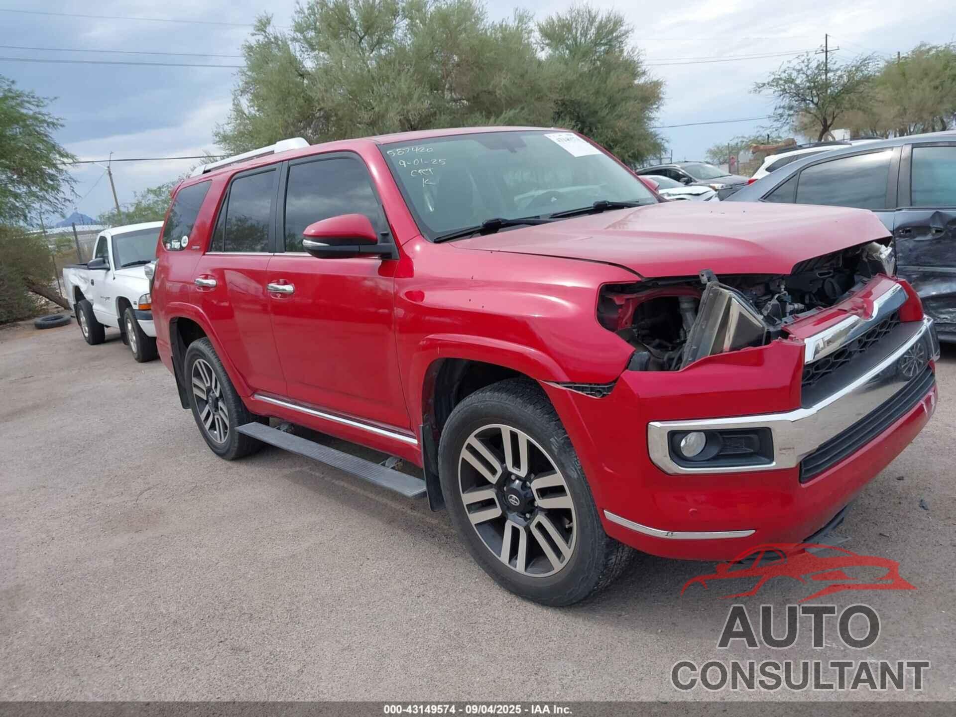 TOYOTA 4RUNNER 2015 - JTEBU5JR0F5231849