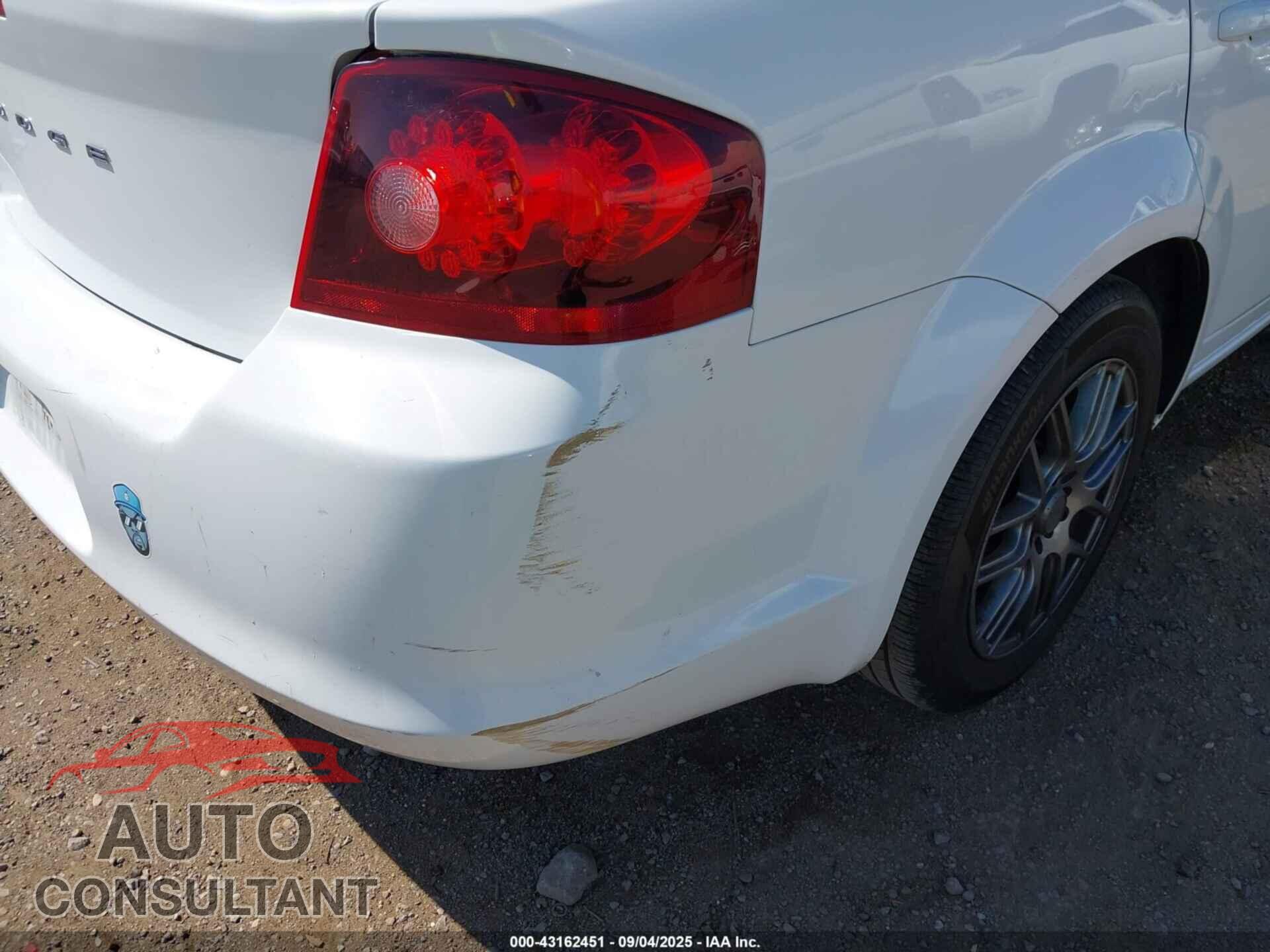 DODGE AVENGER 2013 - 1C3CDZAB8DN596798