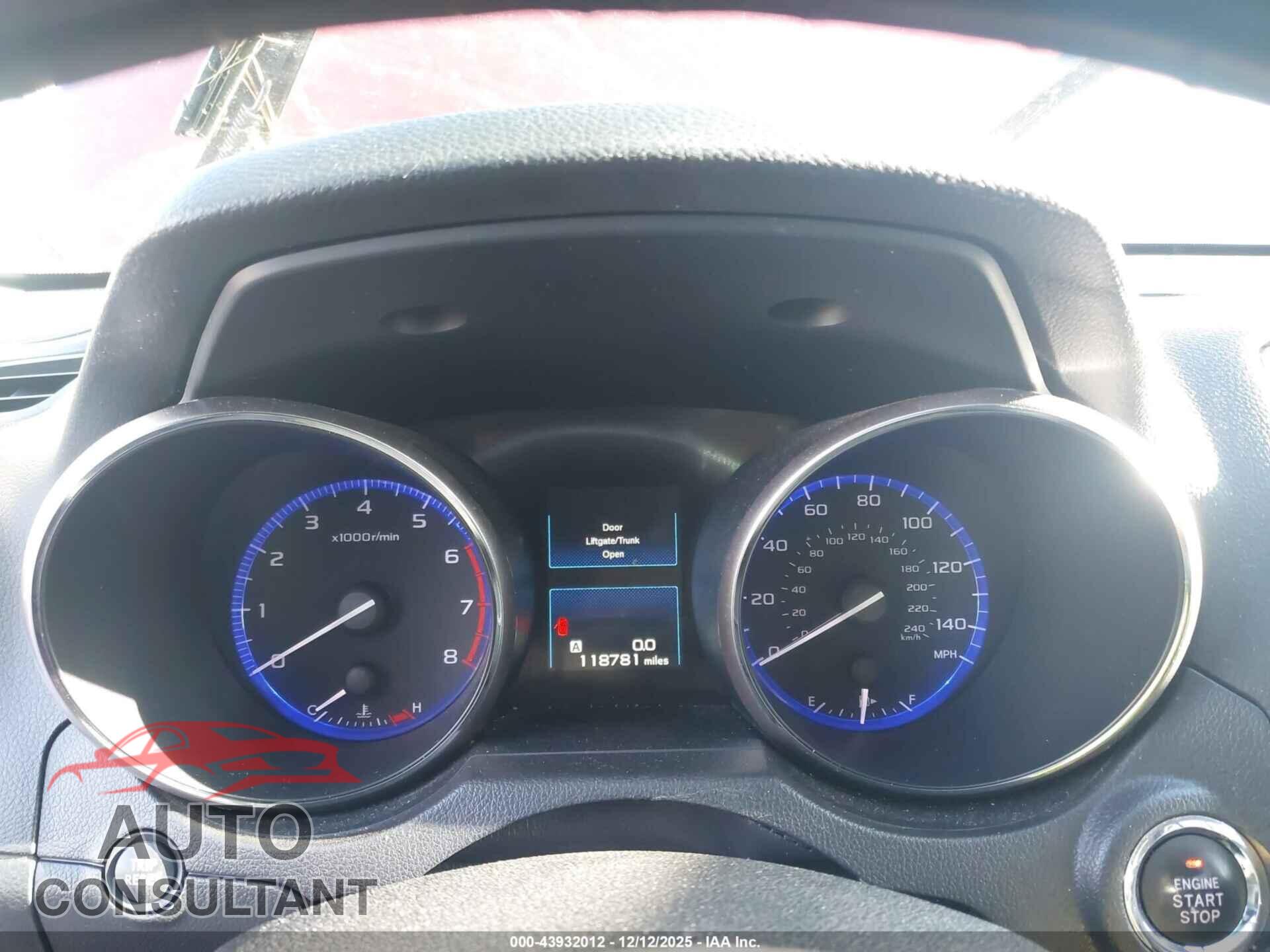 SUBARU OUTBACK 2015 - 4S4BSBLC7F3212028