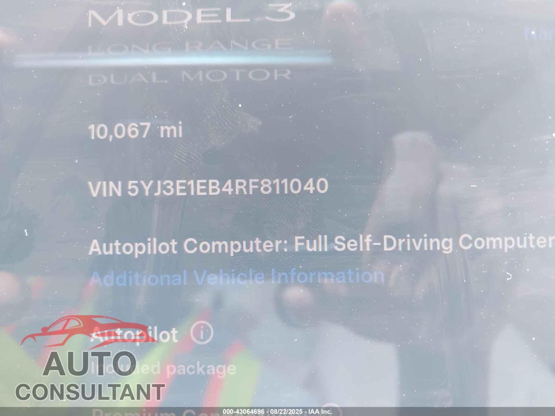 TESLA MODEL 3 2024 - 5YJ3E1EB4RF811040
