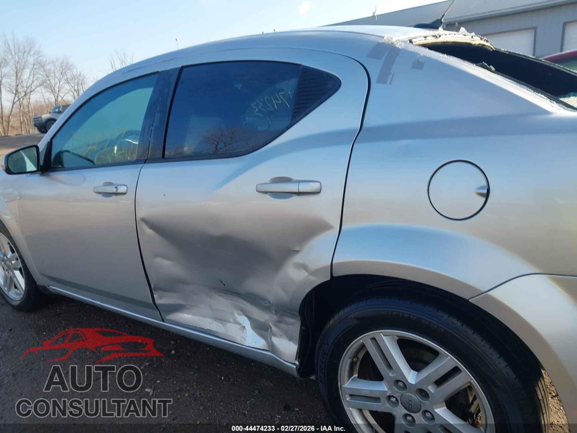 DODGE AVENGER 2012 - 1C3CDZCB8CN240475