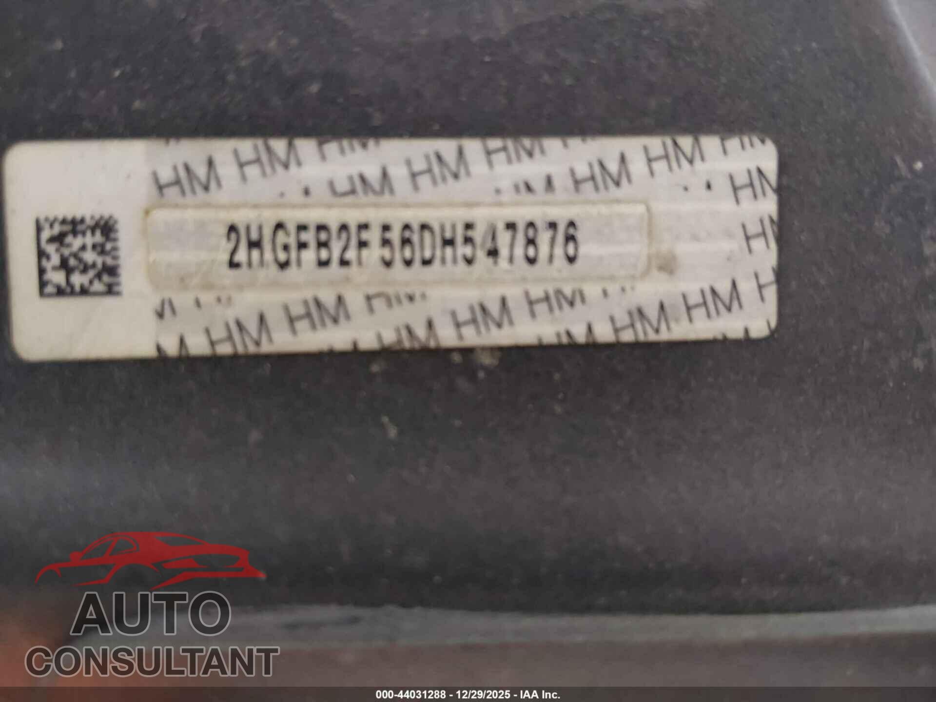 HONDA CIVIC 2013 - 2HGFB2F56DH547876