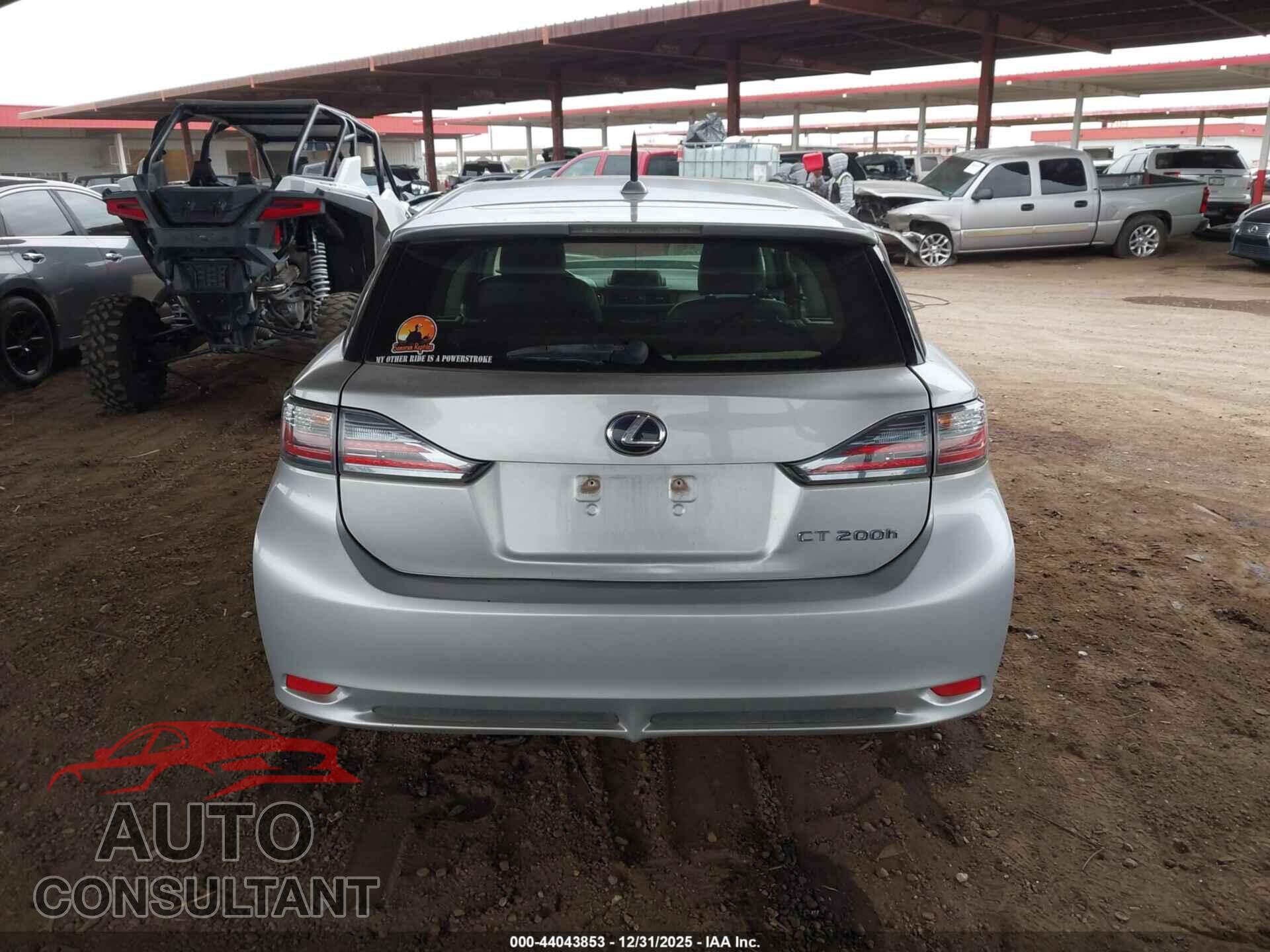 LEXUS CT 200H 2012 - JTHKD5BH3C2080351