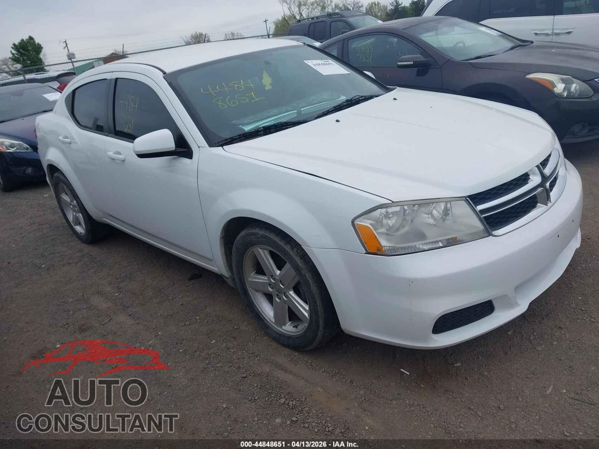 DODGE AVENGER 2012 - 1C3CDZCB7CN147561