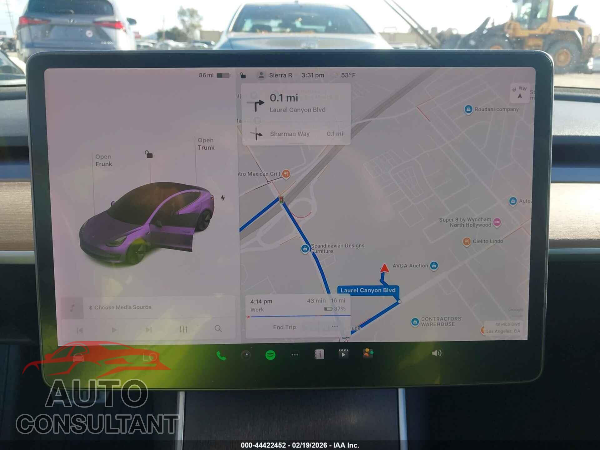 TESLA MODEL 3 2019 - 5YJ3E1EA8KF296685