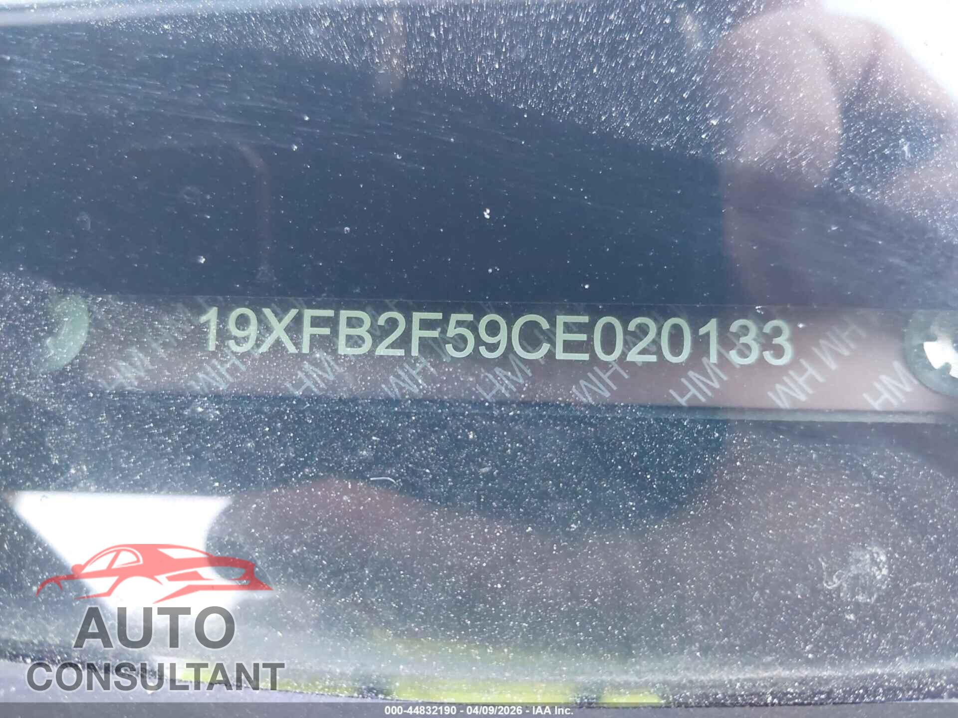 HONDA CIVIC 2012 - 19XFB2F59CE020133