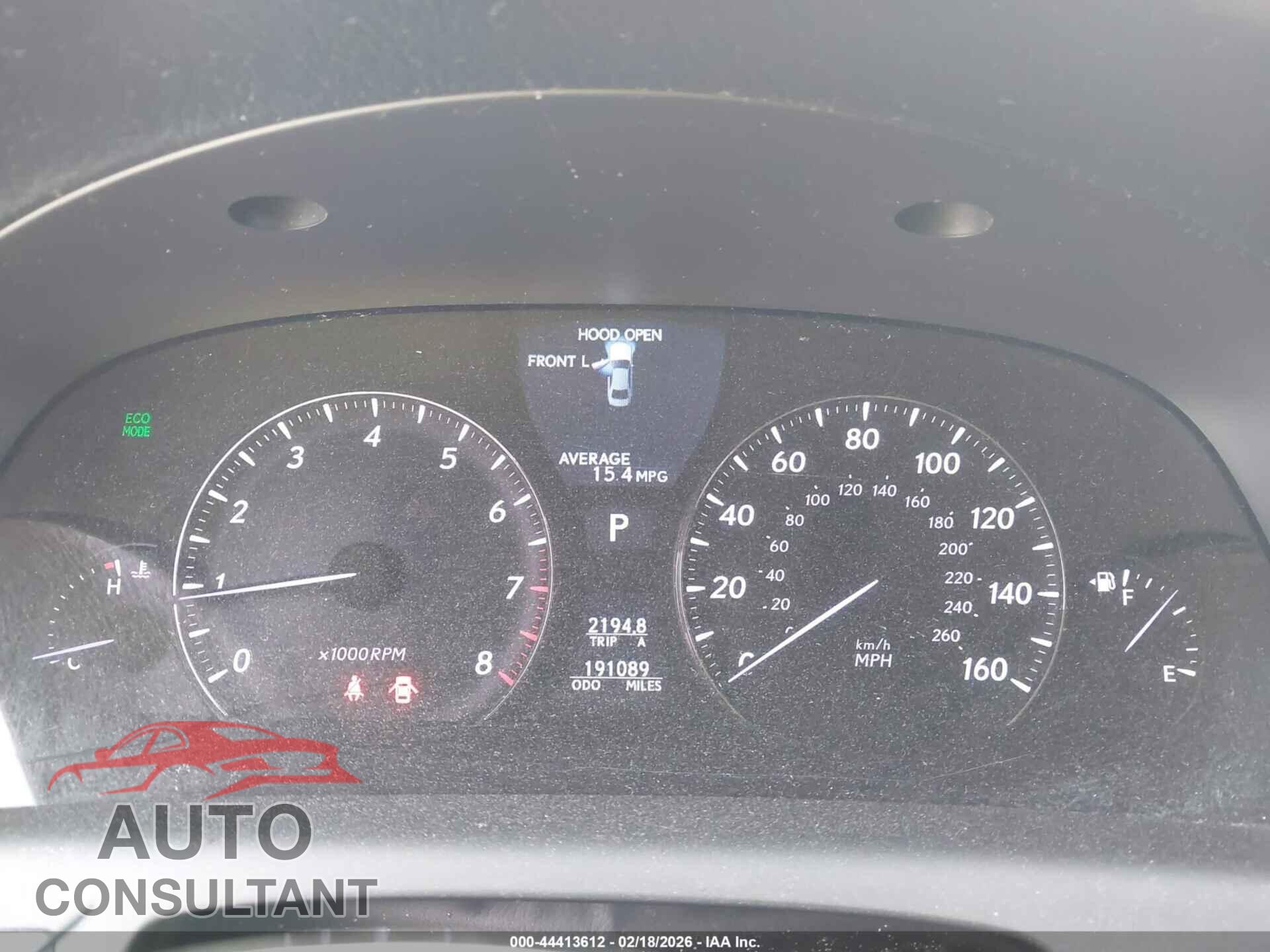 LEXUS LS 460 2011 - JTHBL5EF0B5105698