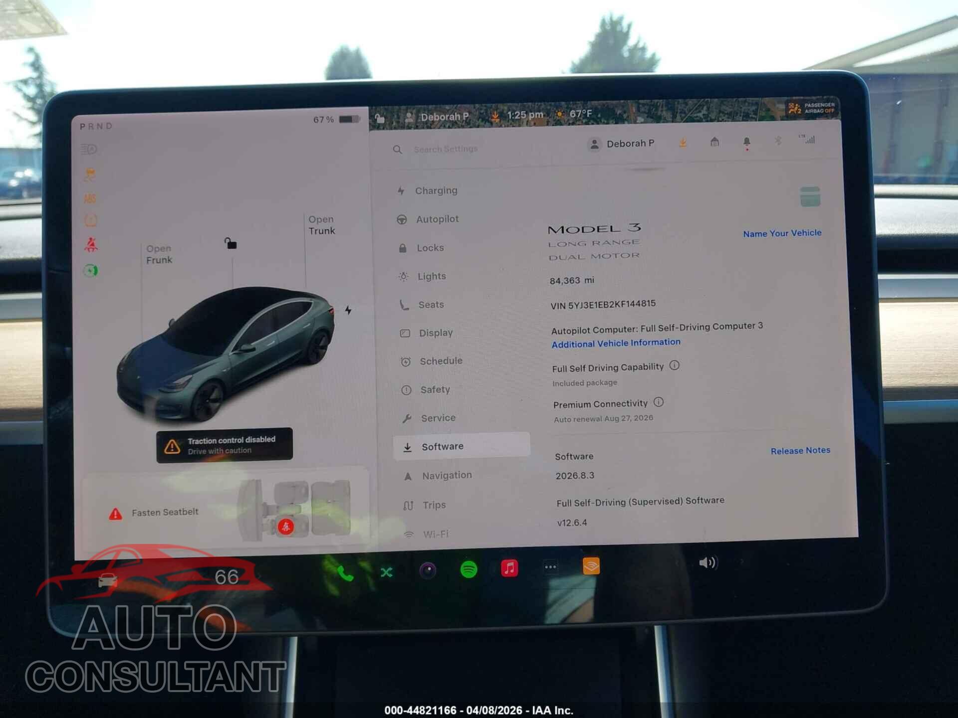 TESLA MODEL 3 2019 - 5YJ3E1EB2KF144815