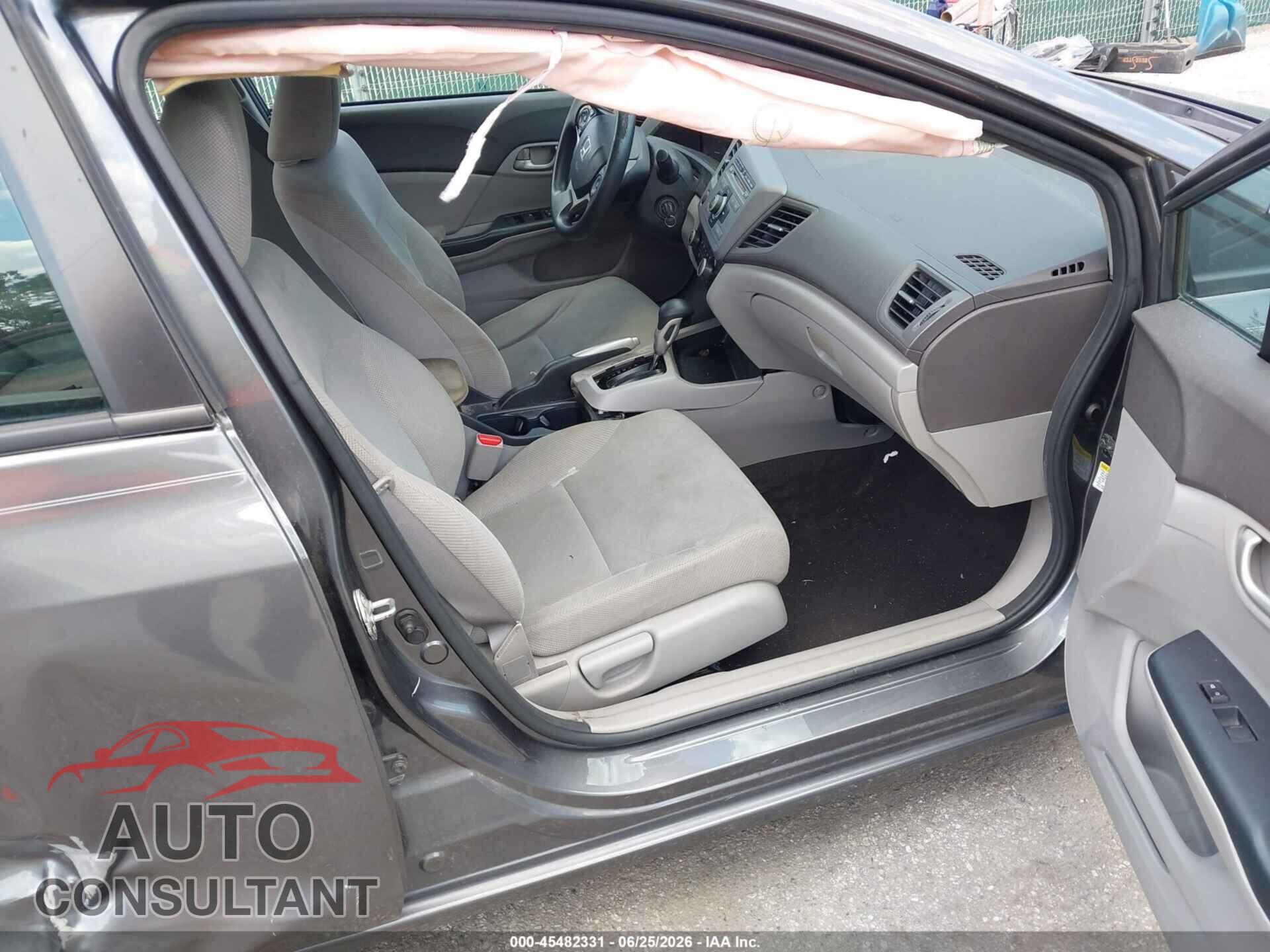 HONDA CIVIC 2012 - 19XFB2F58CE021404