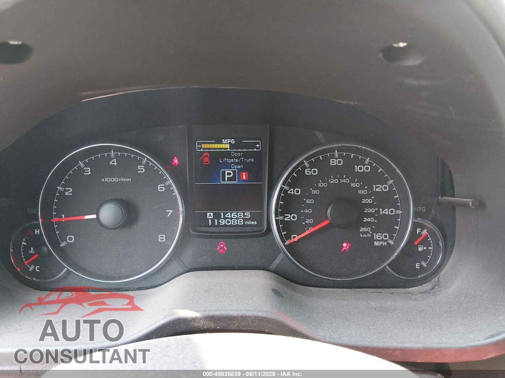 SUBARU LEGACY 2013 - 4S3BMDP66D2012145
