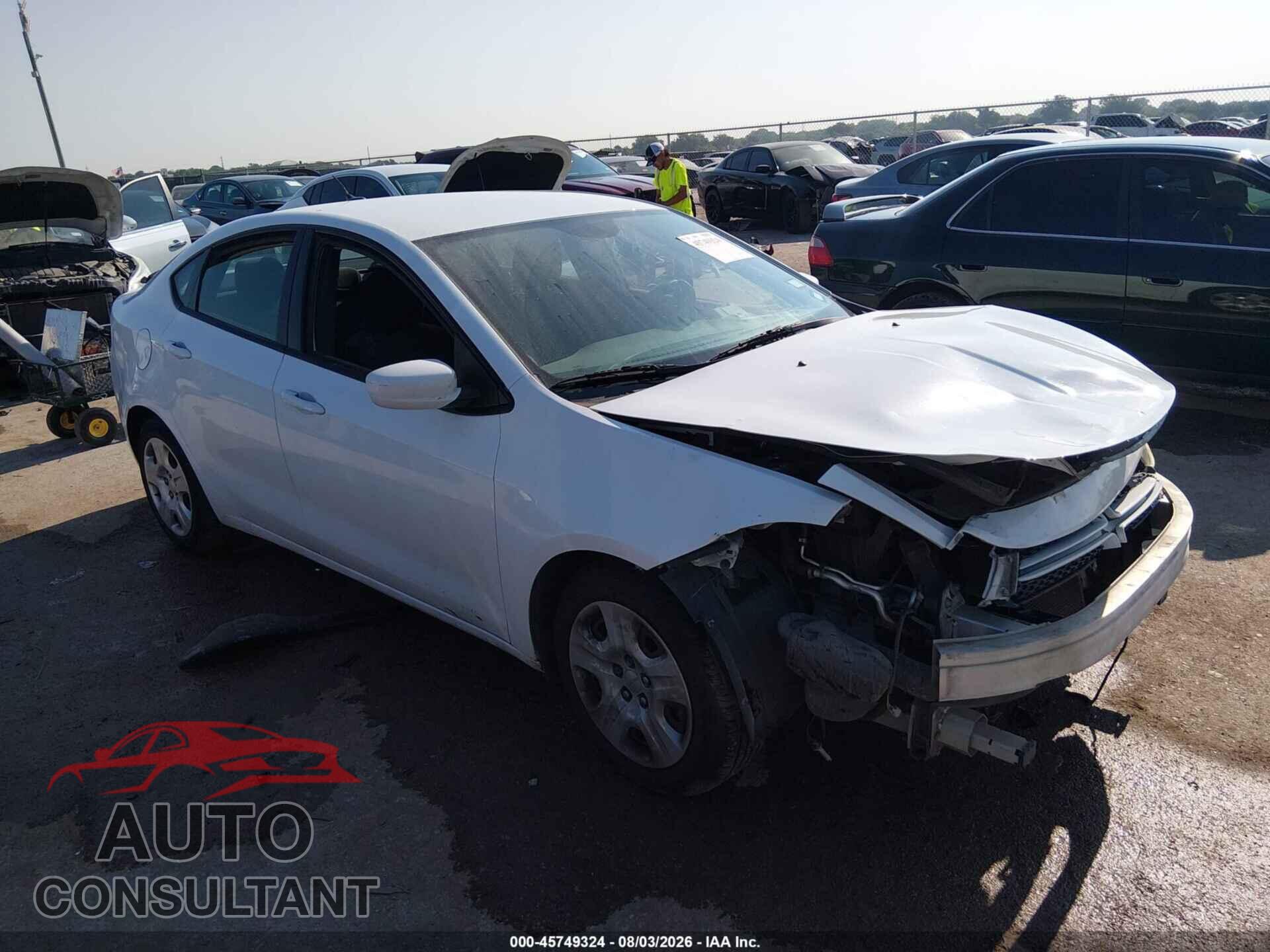 DODGE DART 2014 - 1C3CDFAA0ED702612