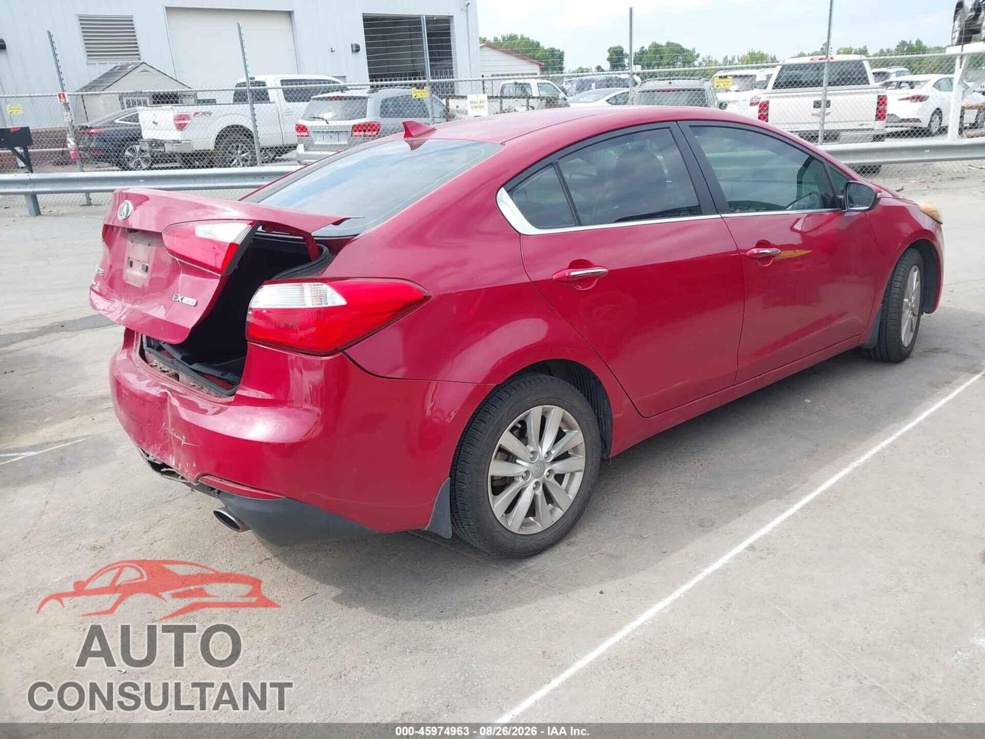 KIA FORTE 2014 - KNAFX4A84E5113829