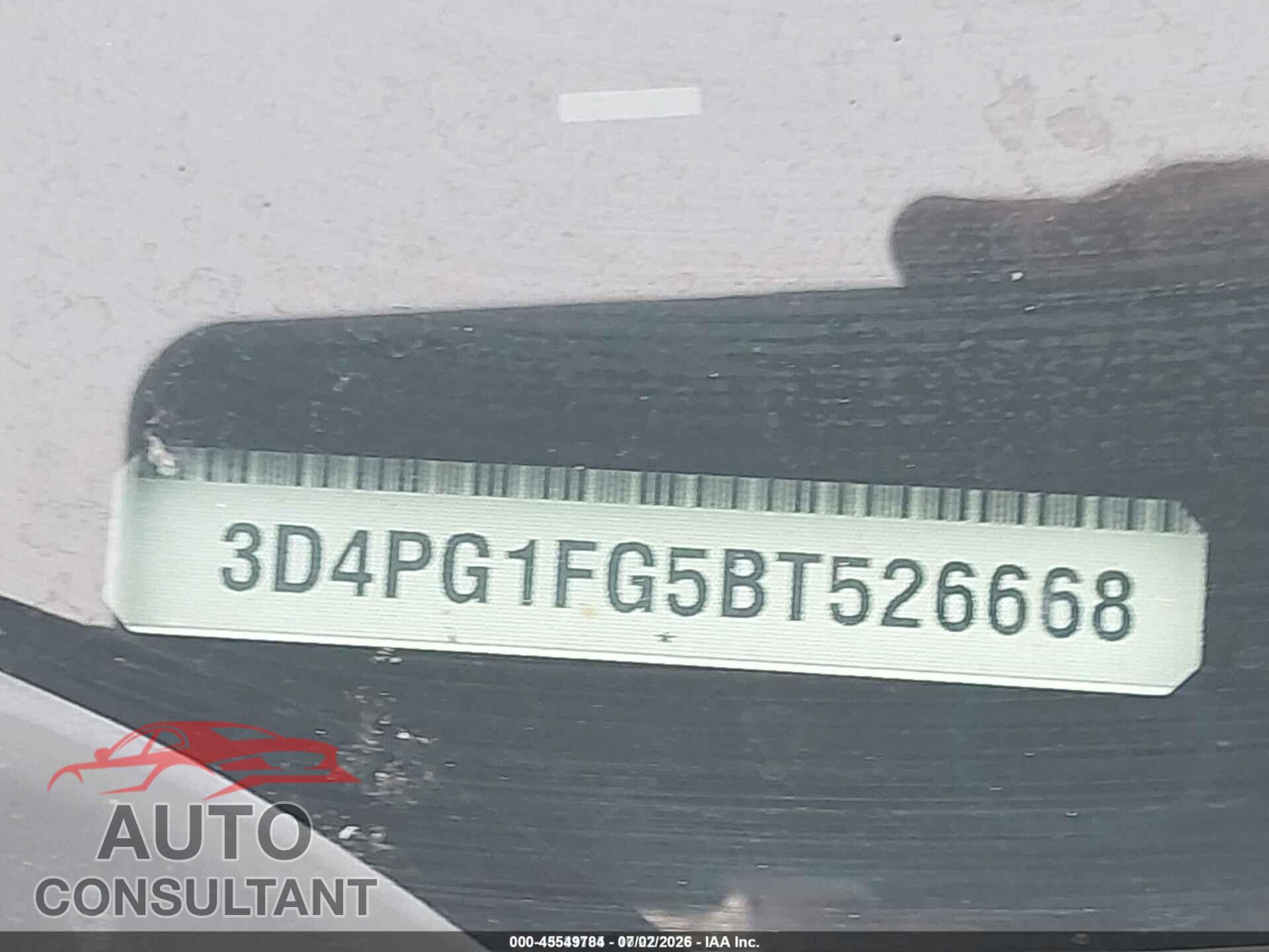 DODGE JOURNEY 2011 - 3D4PG1FG5BT526668