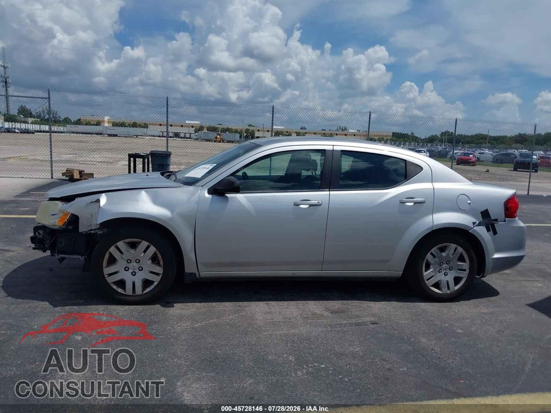 DODGE AVENGER 2013 - 1C3CDZAB9DN756509