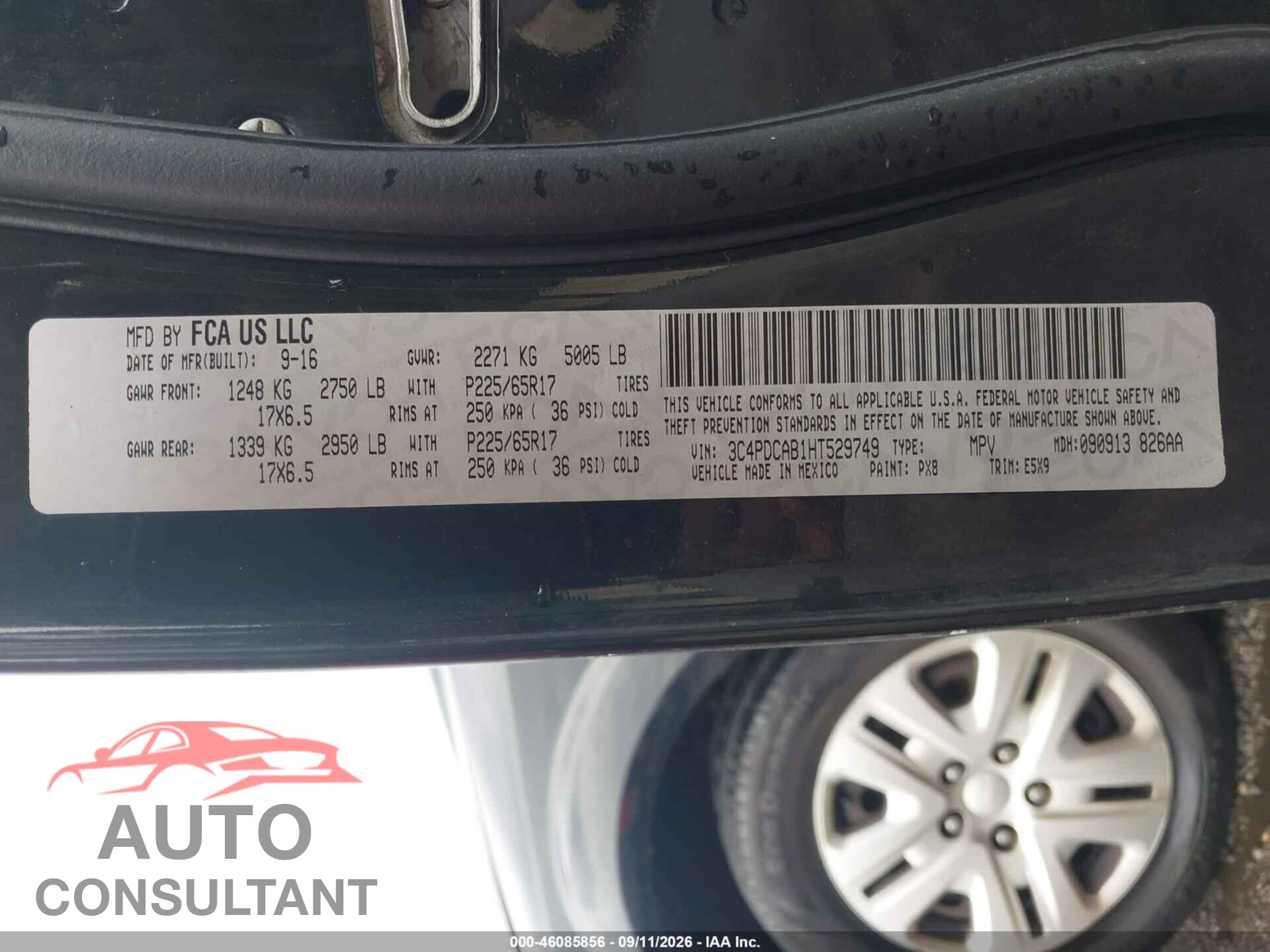 DODGE JOURNEY 2017 - 3C4PDCAB1HT529749