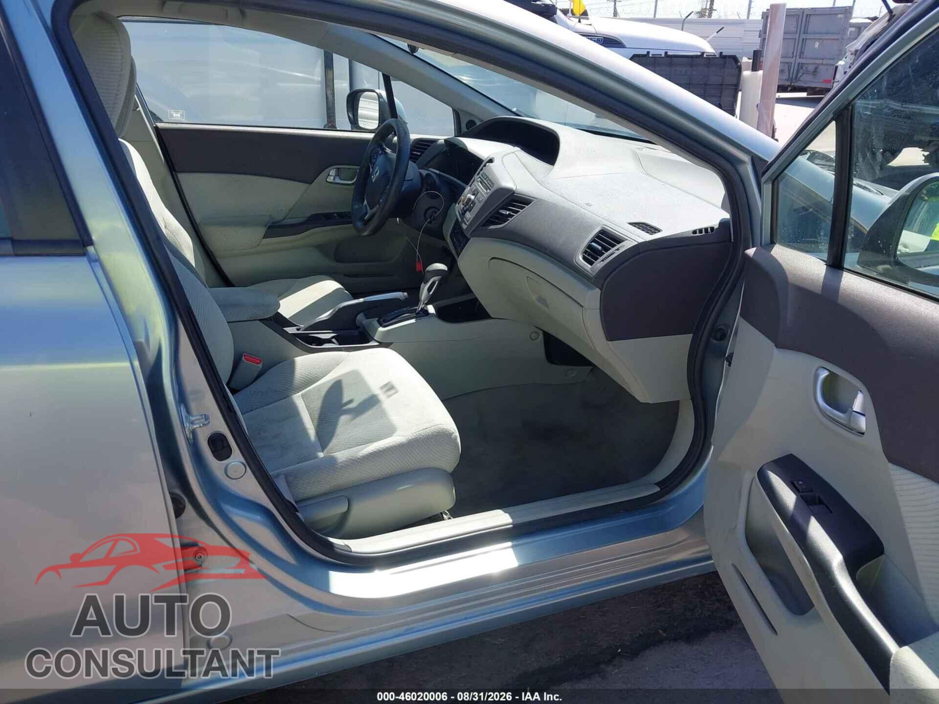 HONDA CIVIC HYBRID 2012 - JHMFB4F25CS007716