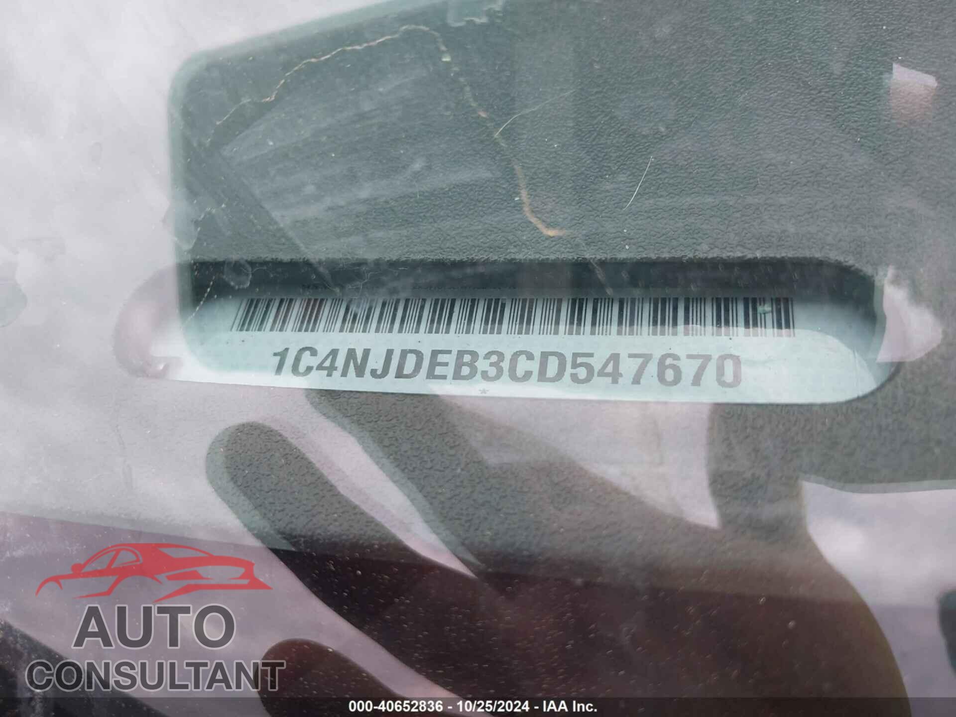 JEEP COMPASS 2012 - 1C4NJDEB3CD547670