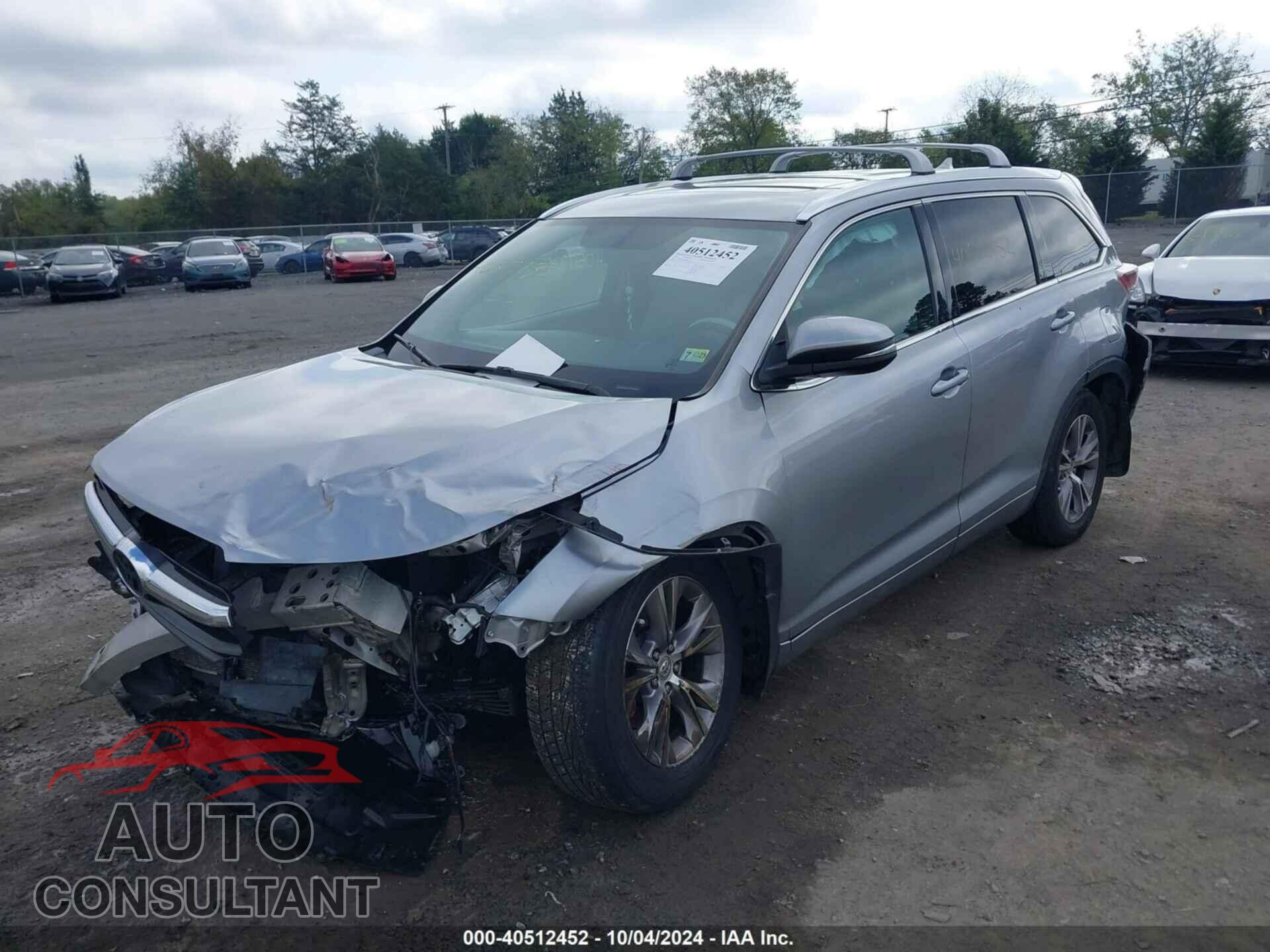 TOYOTA HIGHLANDER 2015 - 5TDJKRFH4FS106943