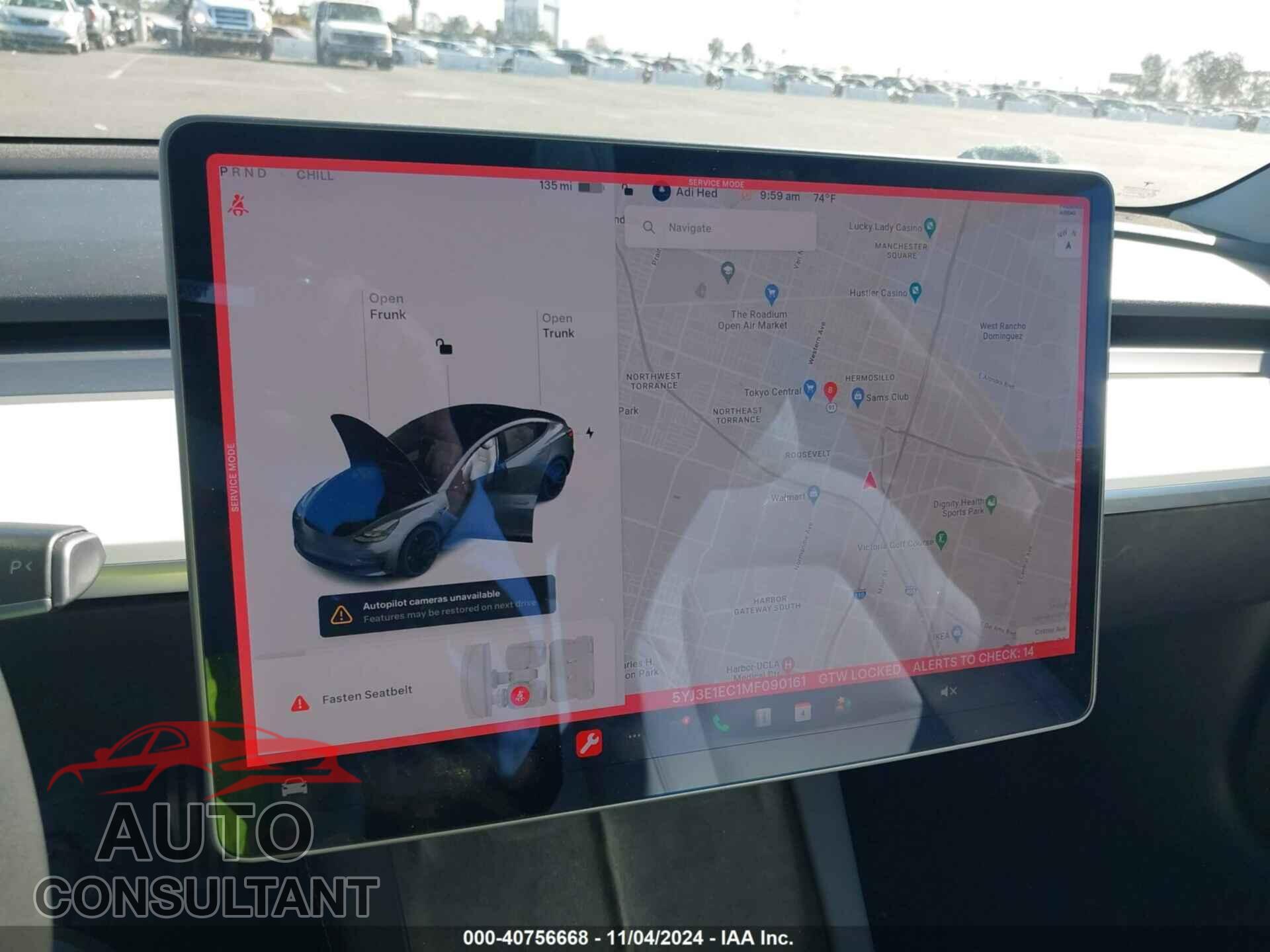 TESLA MODEL 3 2021 - 5YJ3E1EC1MF090161