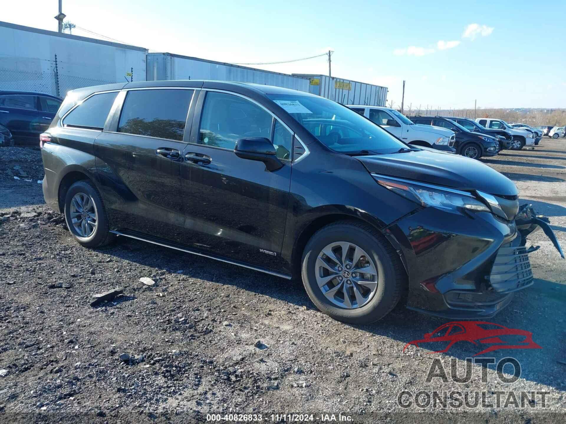 TOYOTA SIENNA 2021 - 5TDKRKEC0MS048212