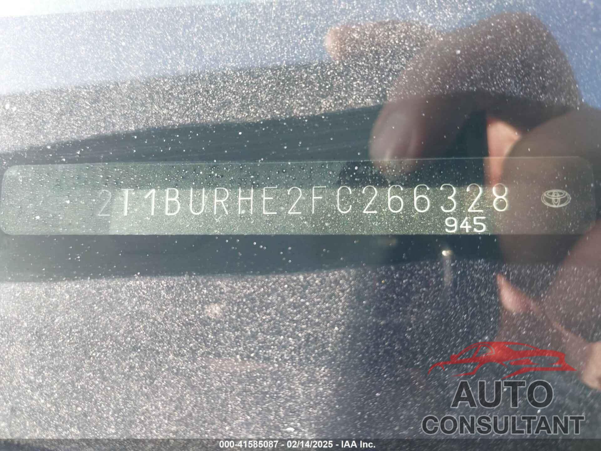 TOYOTA COROLLA 2015 - 2T1BURHE2FC266328