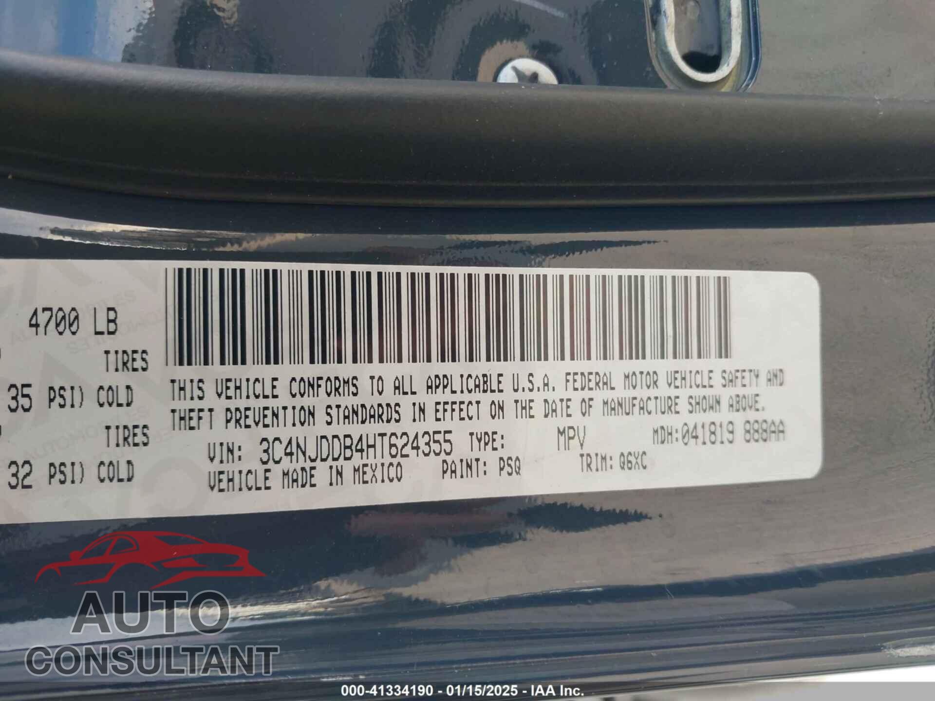 JEEP NEW COMPASS 2017 - 3C4NJDDB4HT624355