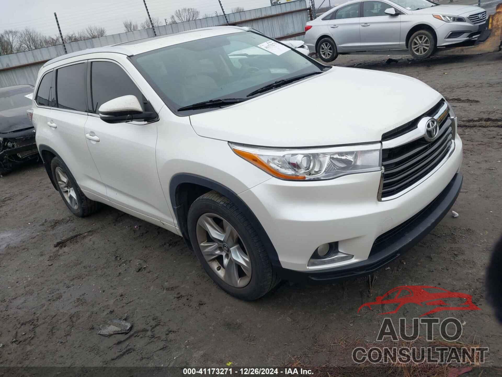 TOYOTA HIGHLANDER 2016 - 5TDYKRFH4GS186003